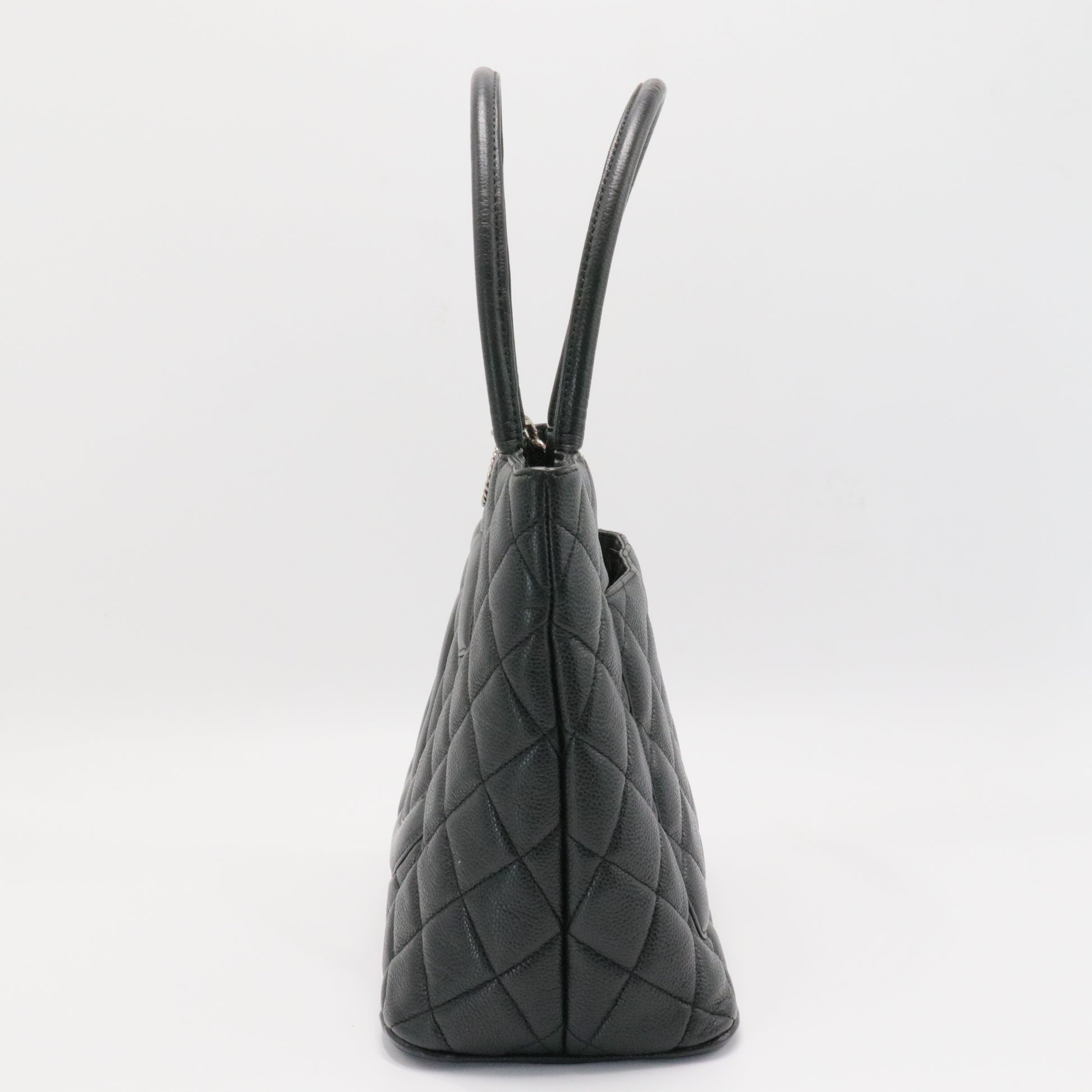 Medallion Tote Quilted Caviar