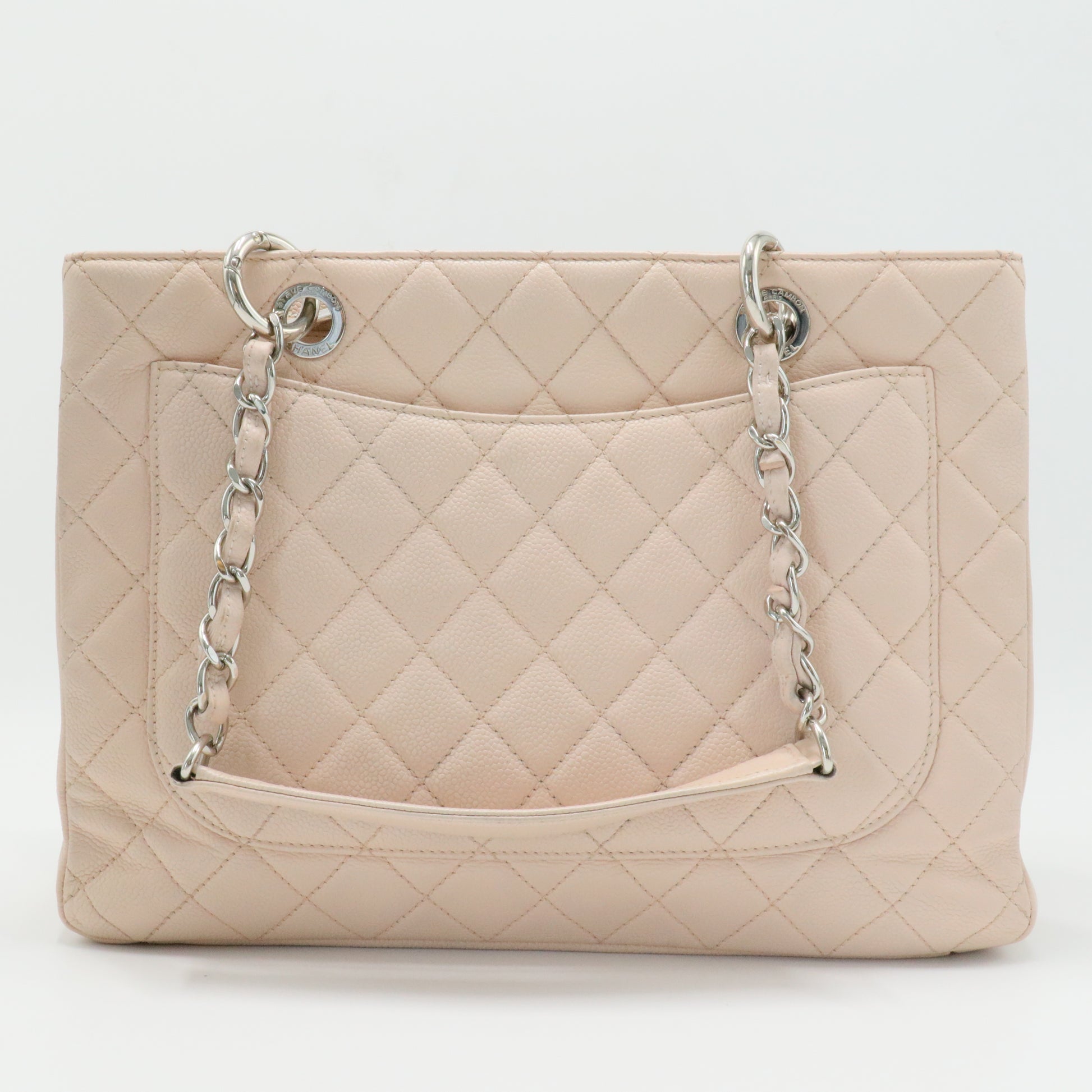 Grand Timeless Shopping Tote Quilted Caviar