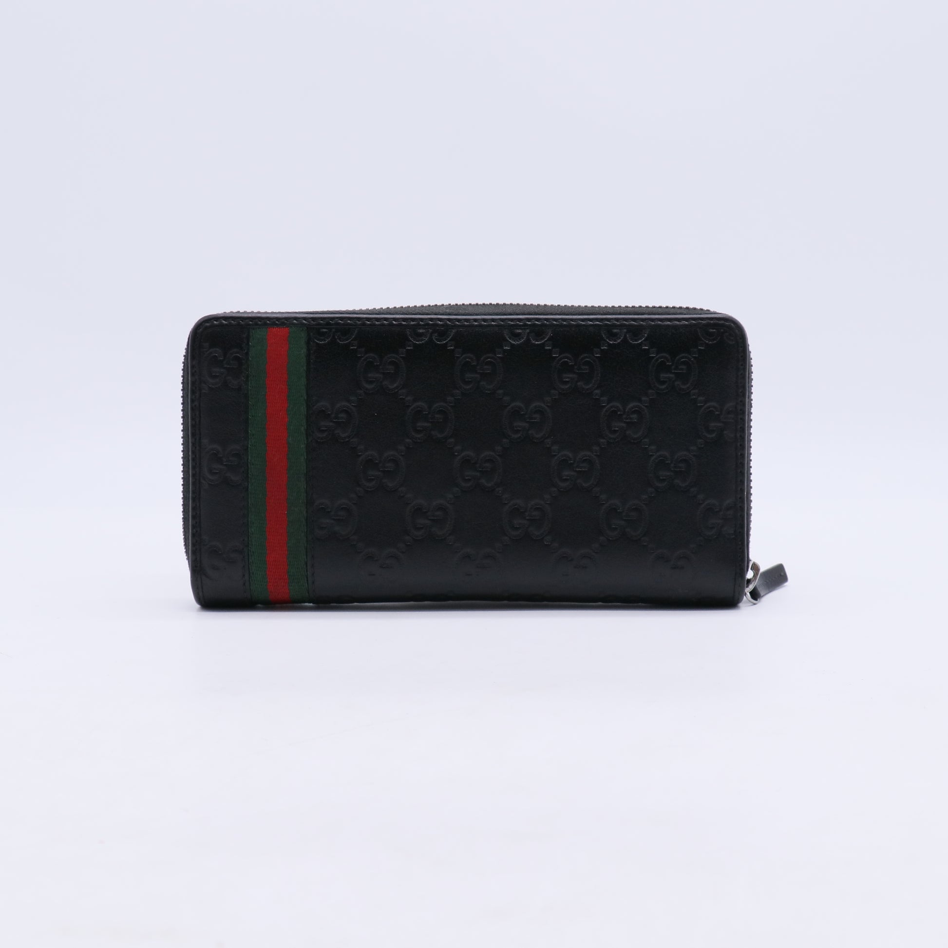 Gucci Guccissima Web Zip Around Wallet W21232