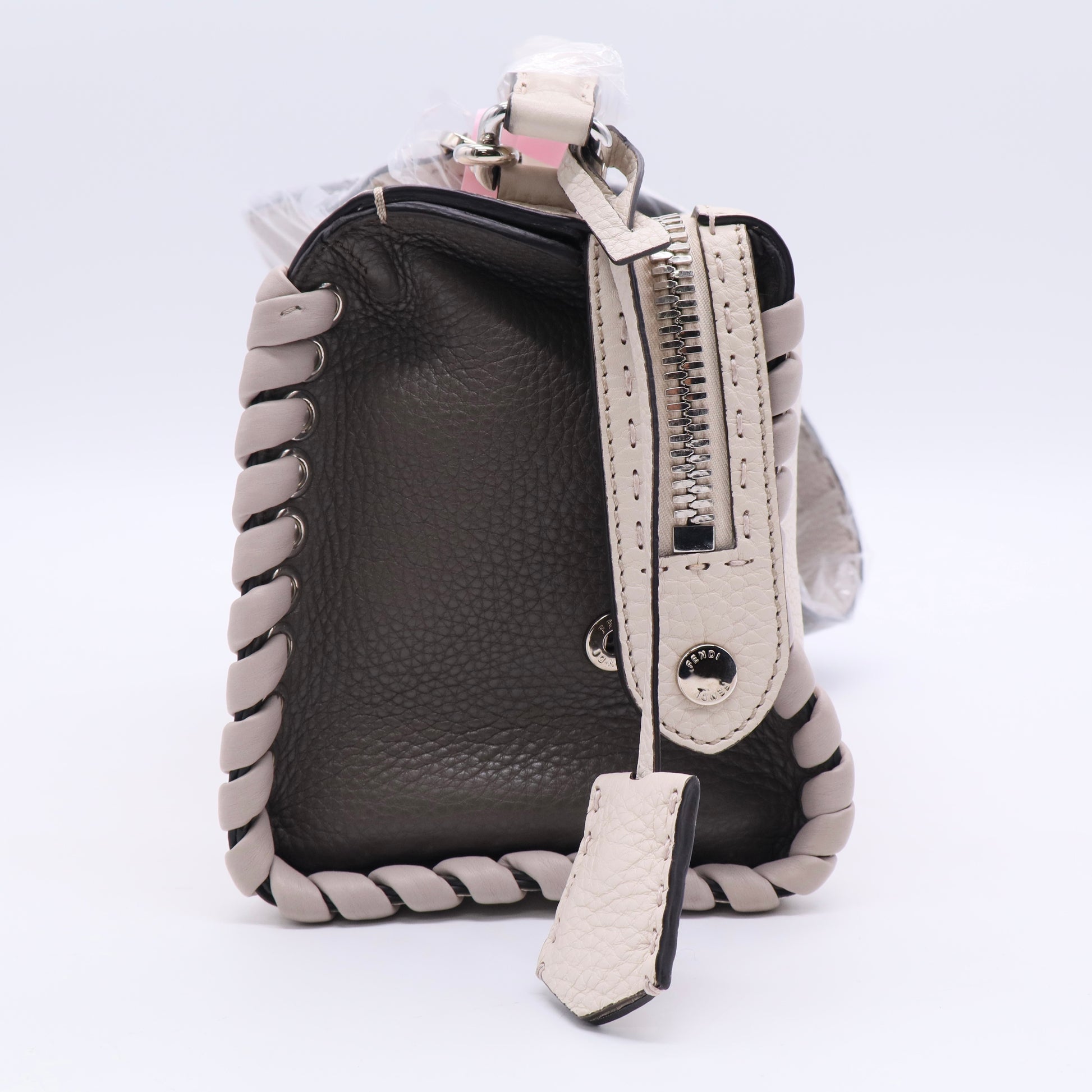 Leather Selleria Lei Whipstitch Shoulder Bag Twins LDJ3411