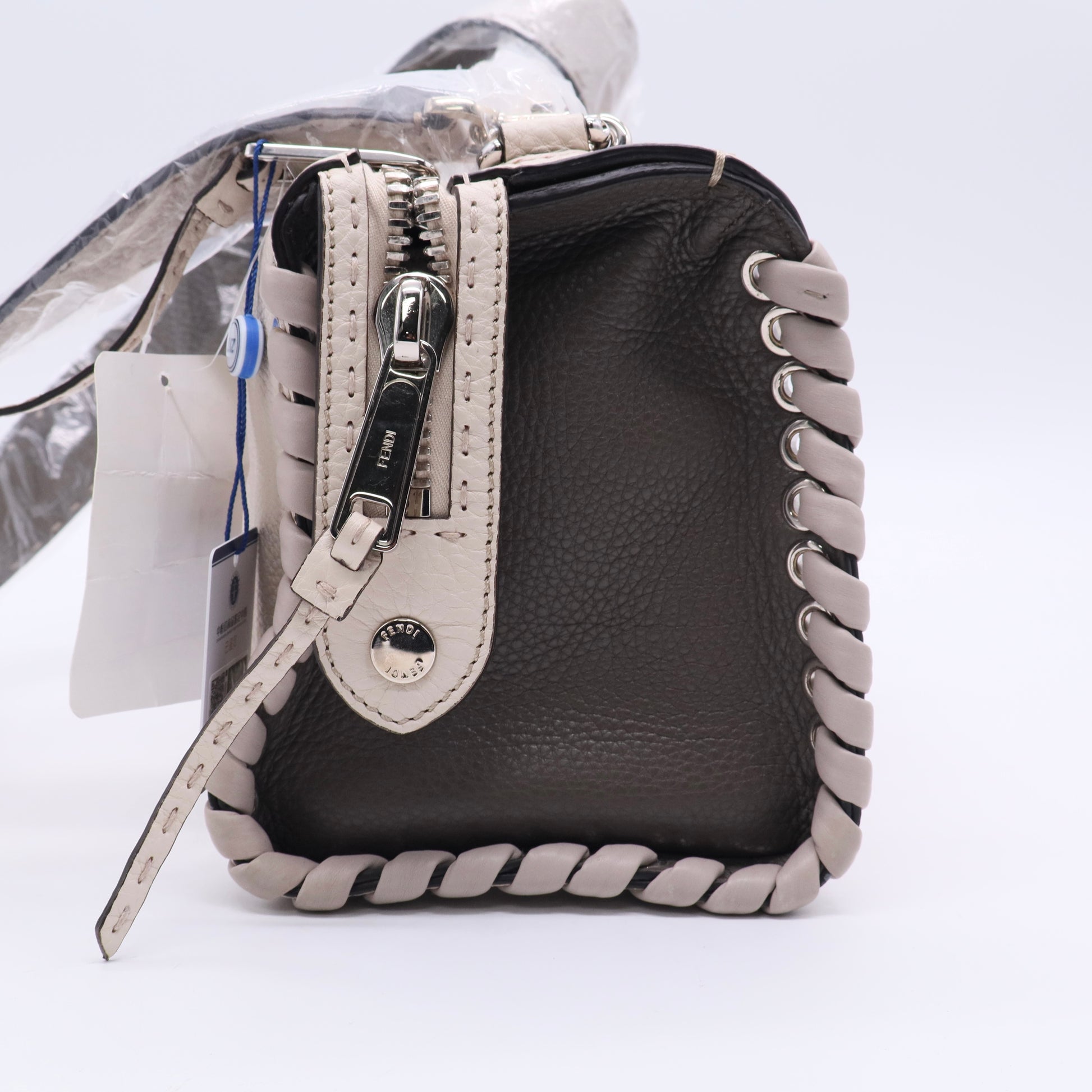 Leather Selleria Lei Whipstitch Shoulder Bag Twins LDJ3411