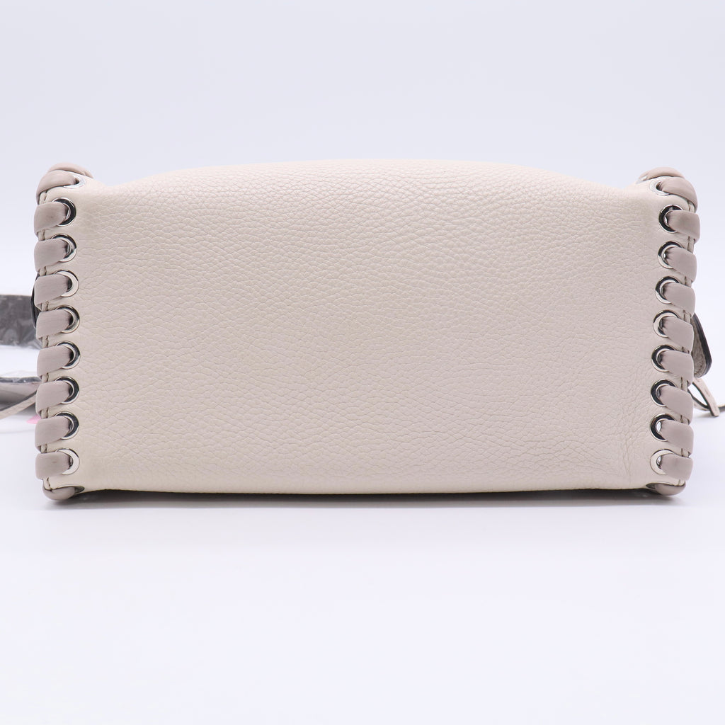 Leather Selleria Lei Whipstitch Shoulder Bag Twins LDJ3411