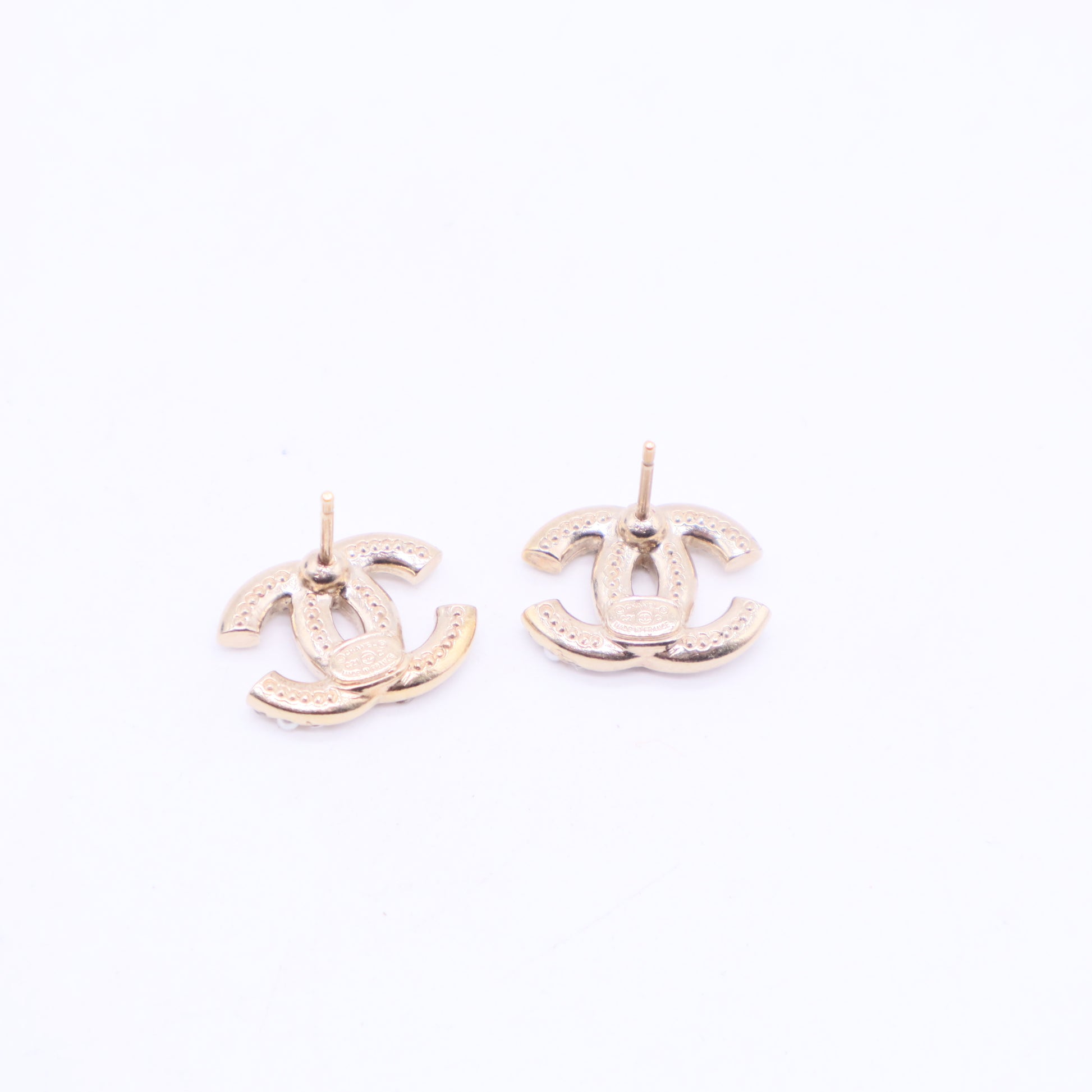 CC Crystal Gold Tone Mini Stud Earrings W20242