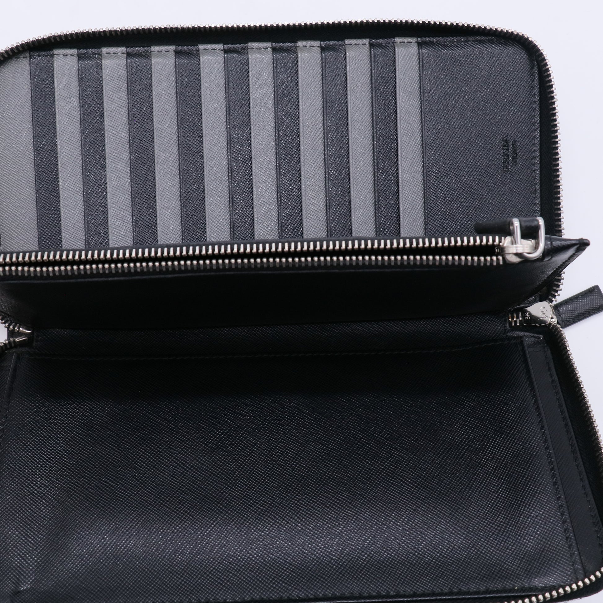 Prada Saffiano Leather Zip-Around Long Wallet W21155