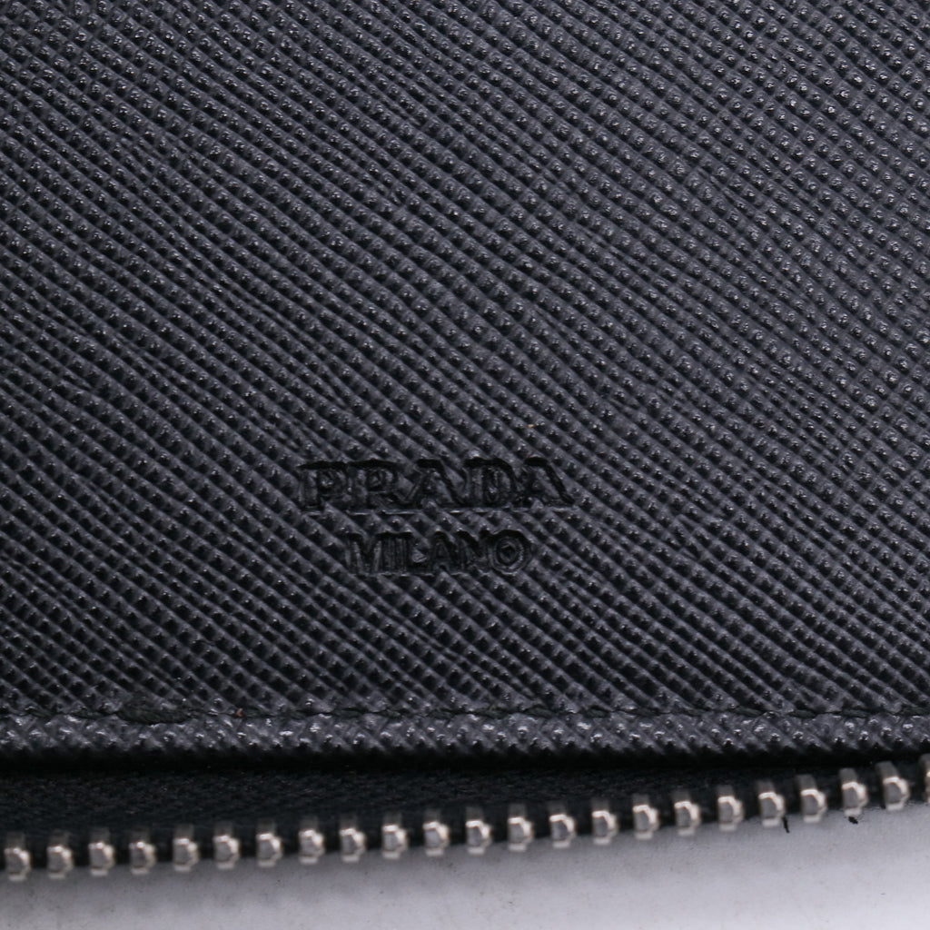 Prada Saffiano Leather Zip-Around Long Wallet W21155