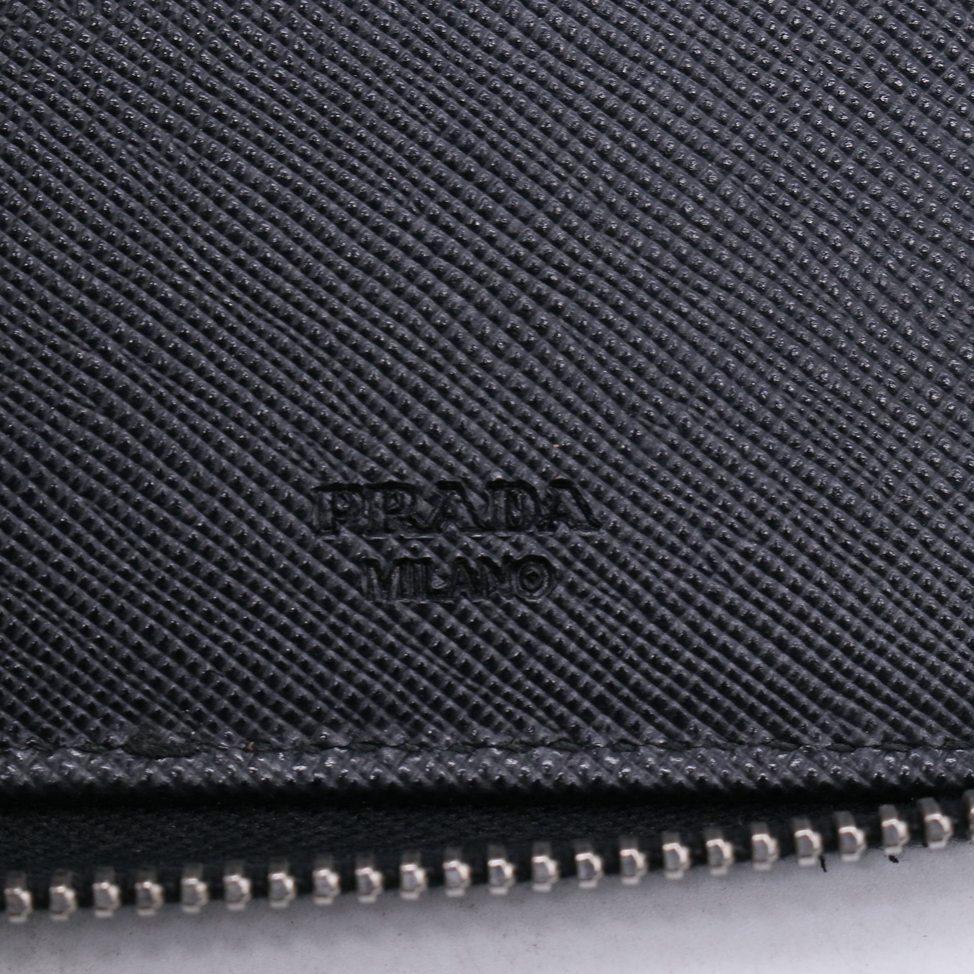 Prada Saffiano Leather Zip-Around Long Wallet W21155