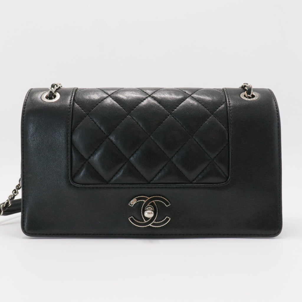 Mademoiselle Vintage Flap Bag Quilted Sheepskin Medium