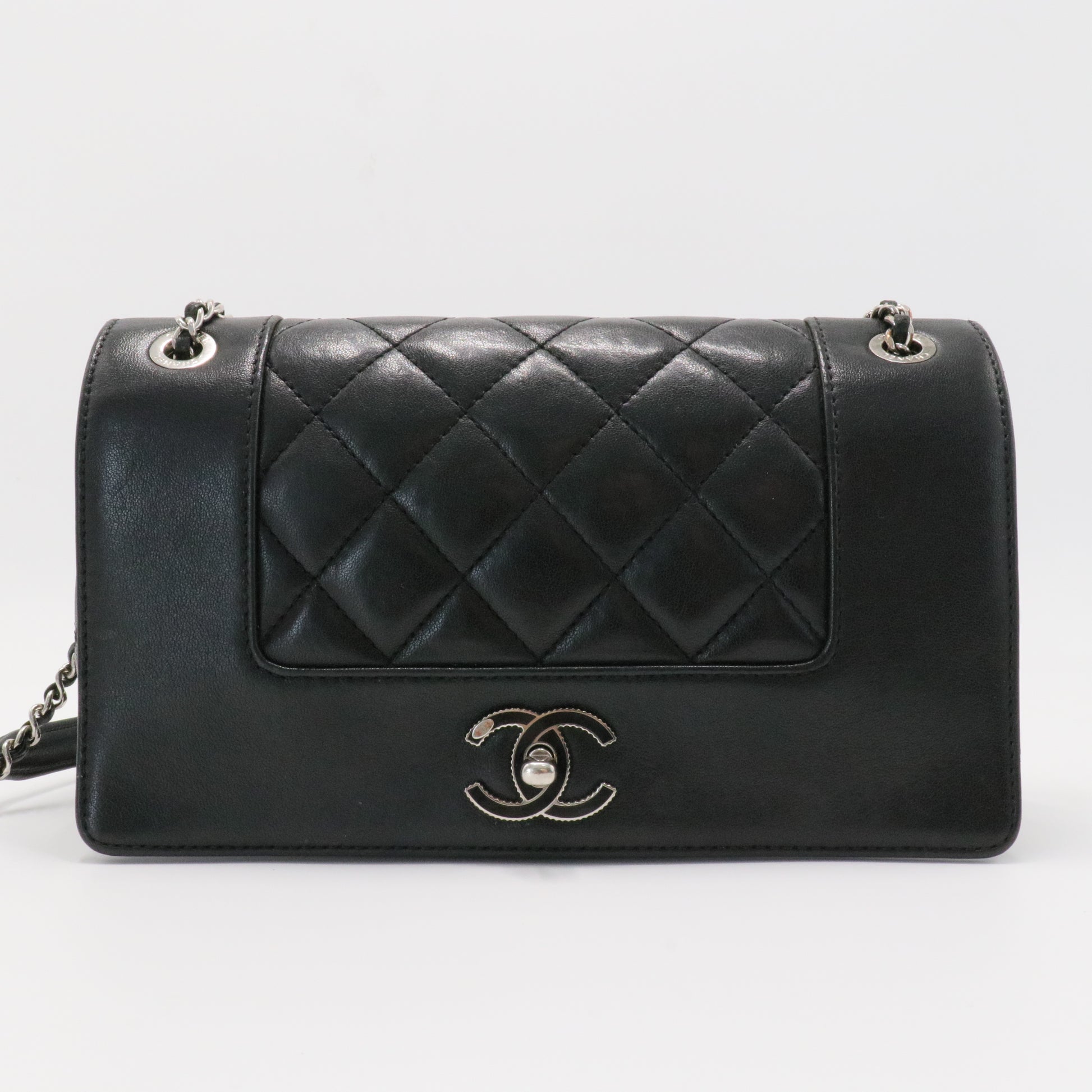 Mademoiselle Vintage Flap Bag Quilted Sheepskin Medium