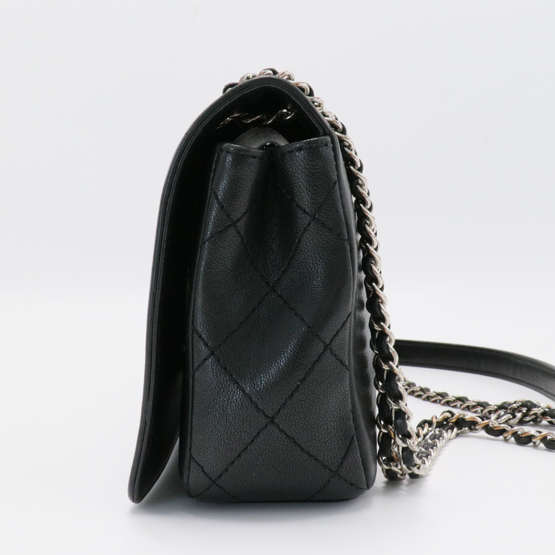 Mademoiselle Vintage Flap Bag Quilted Sheepskin Medium