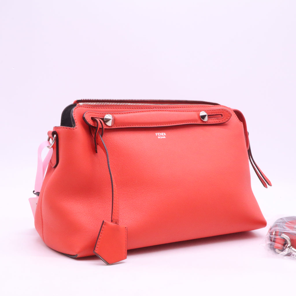 Fendi Papavero Calfskin Leather Mini By-the-Way Bag Twins LDJ3955