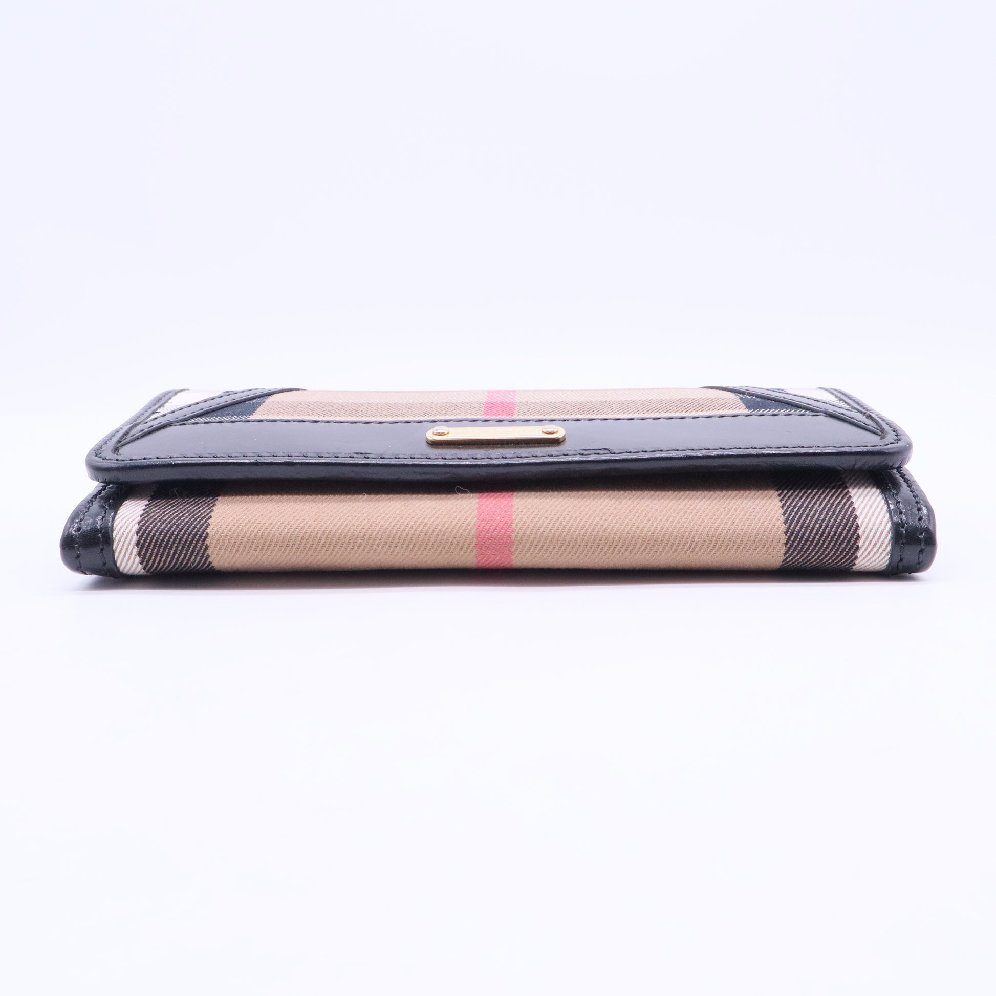 Black House Check Fabric Leighton Continental Wallet W20229