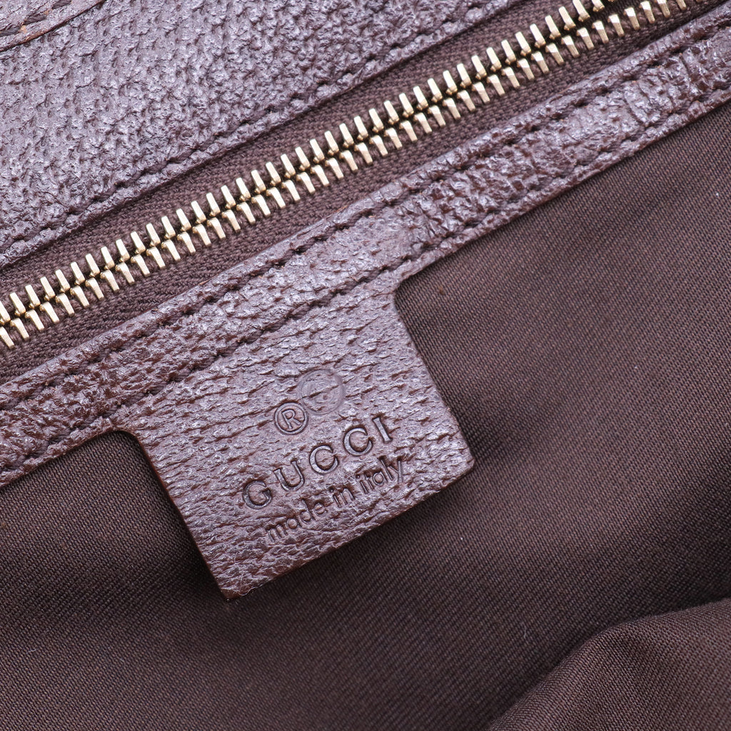 Brown Velour Medium Horsebit Hobo Bag