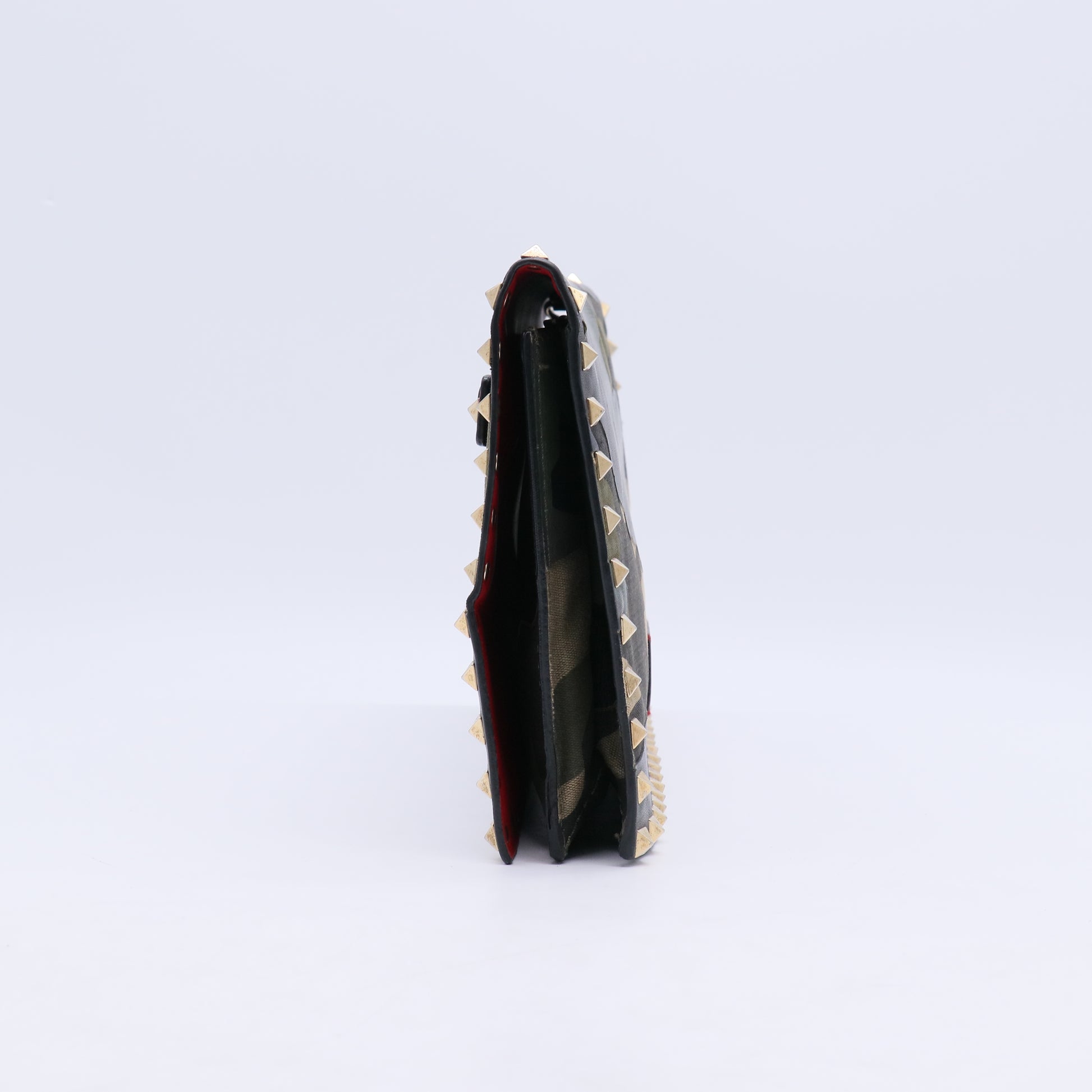 Valentino Garavani Rockstud Camouflage Flap Clutch W21088