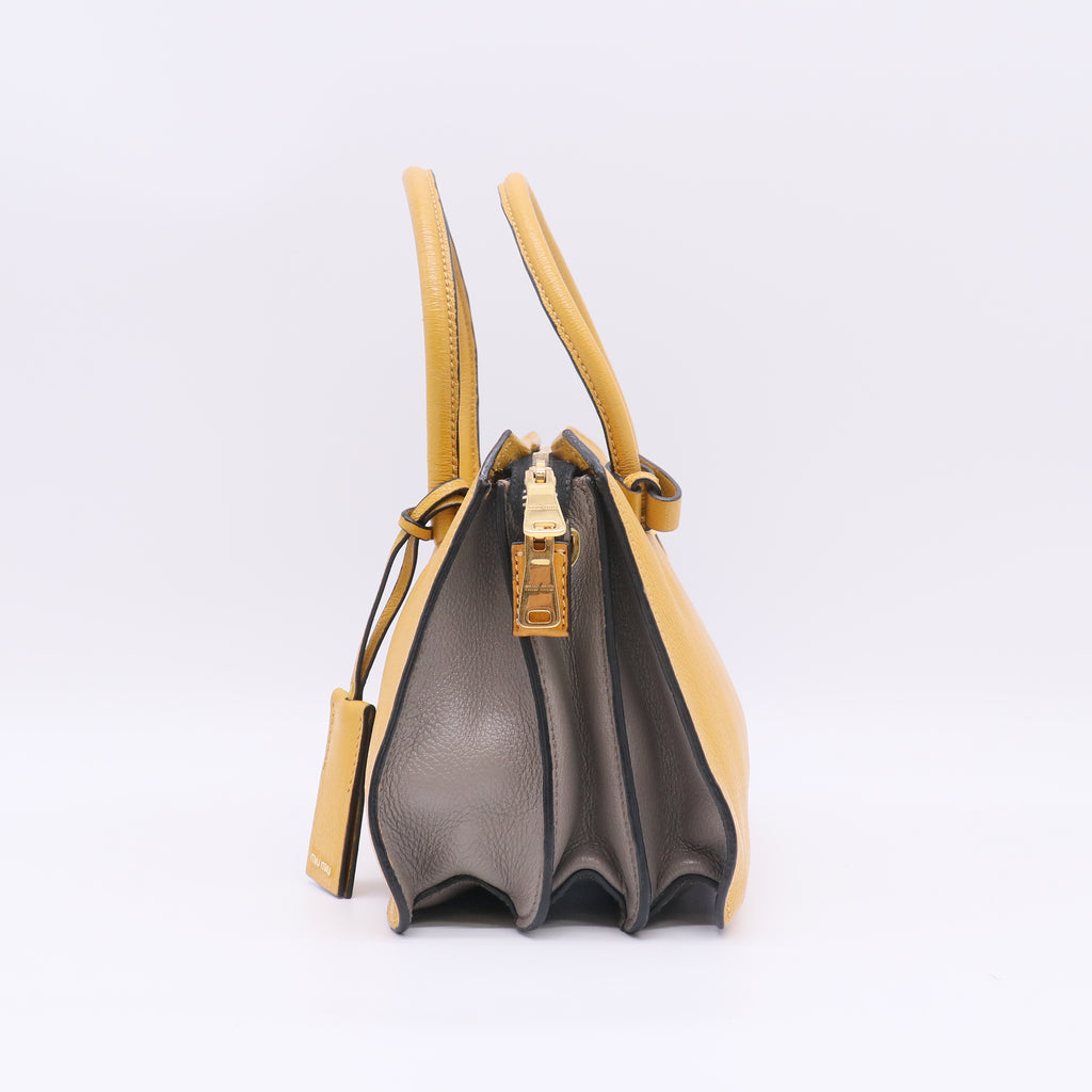 Miu Miu Madras Leather Top Handle Satchel B23643