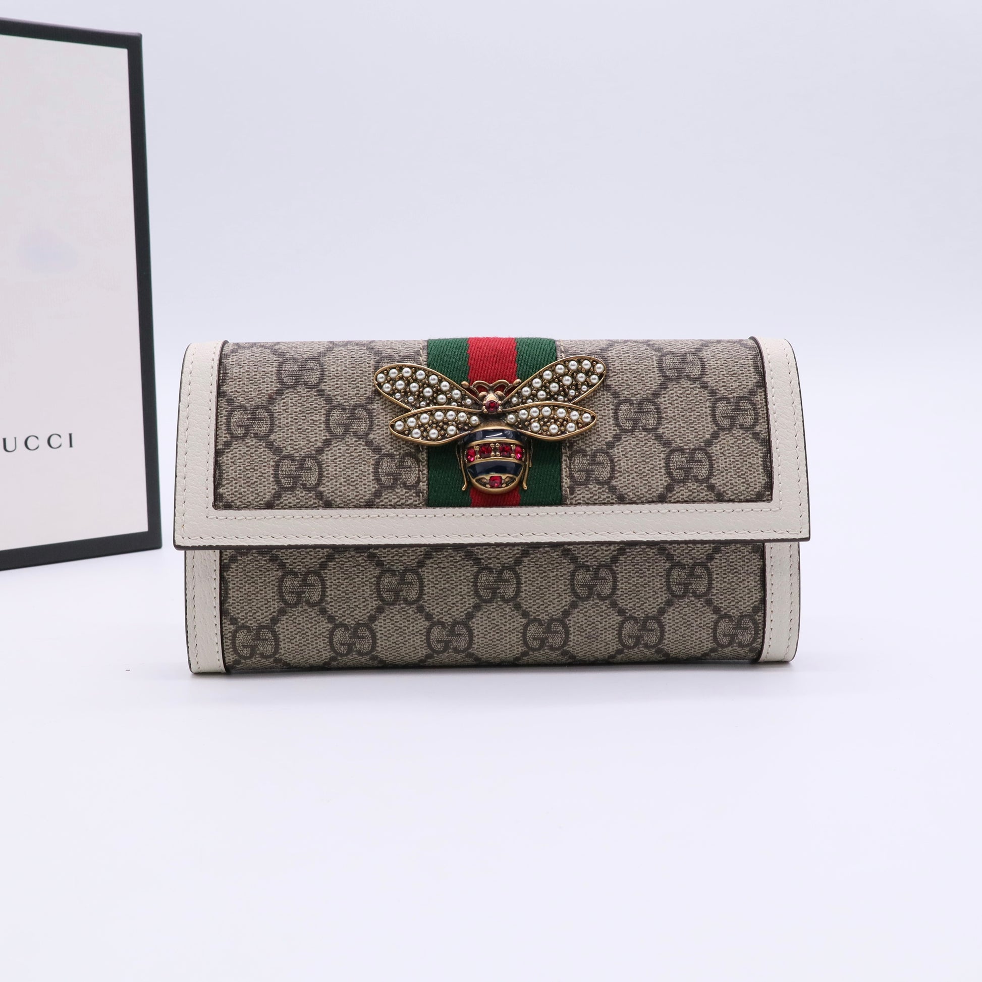 Queen Margaret Chain Wallet GG Coated Canvas Mini  twins w20661