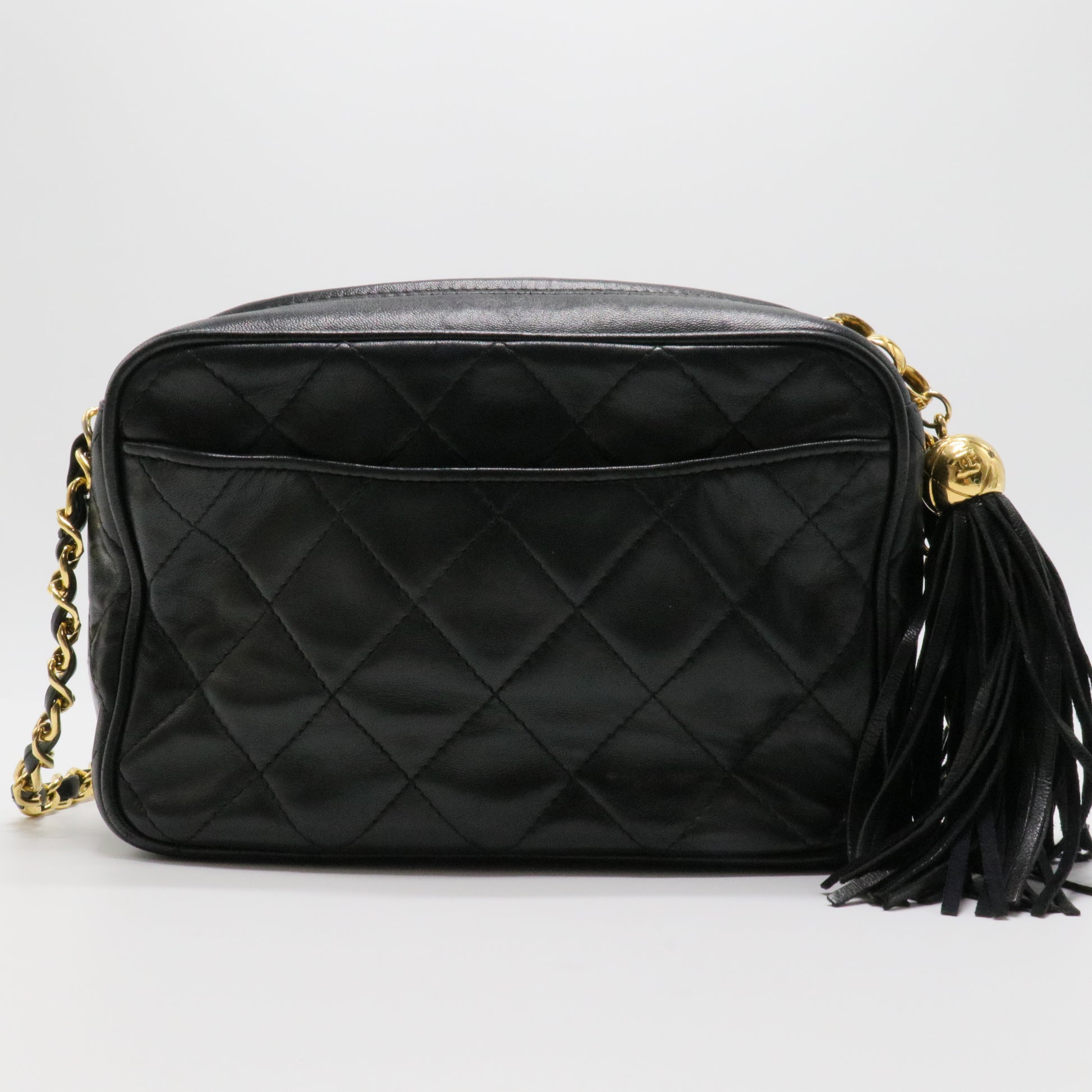 1992 CC diamond-quilted shoulder bag