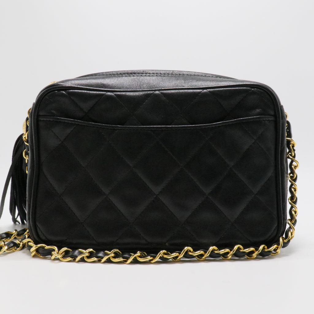 1992 CC diamond-quilted shoulder bag