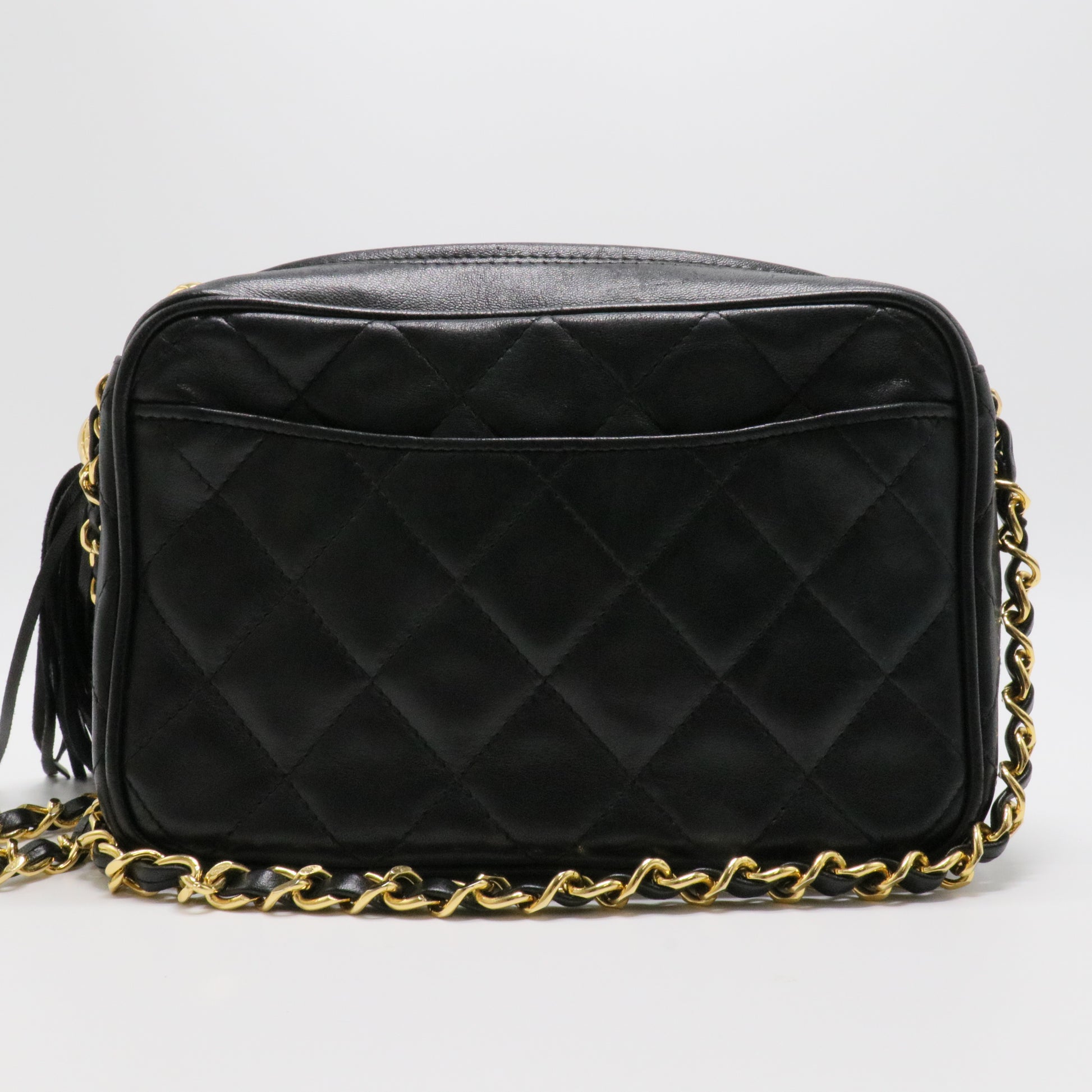 1992 CC diamond-quilted shoulder bag
