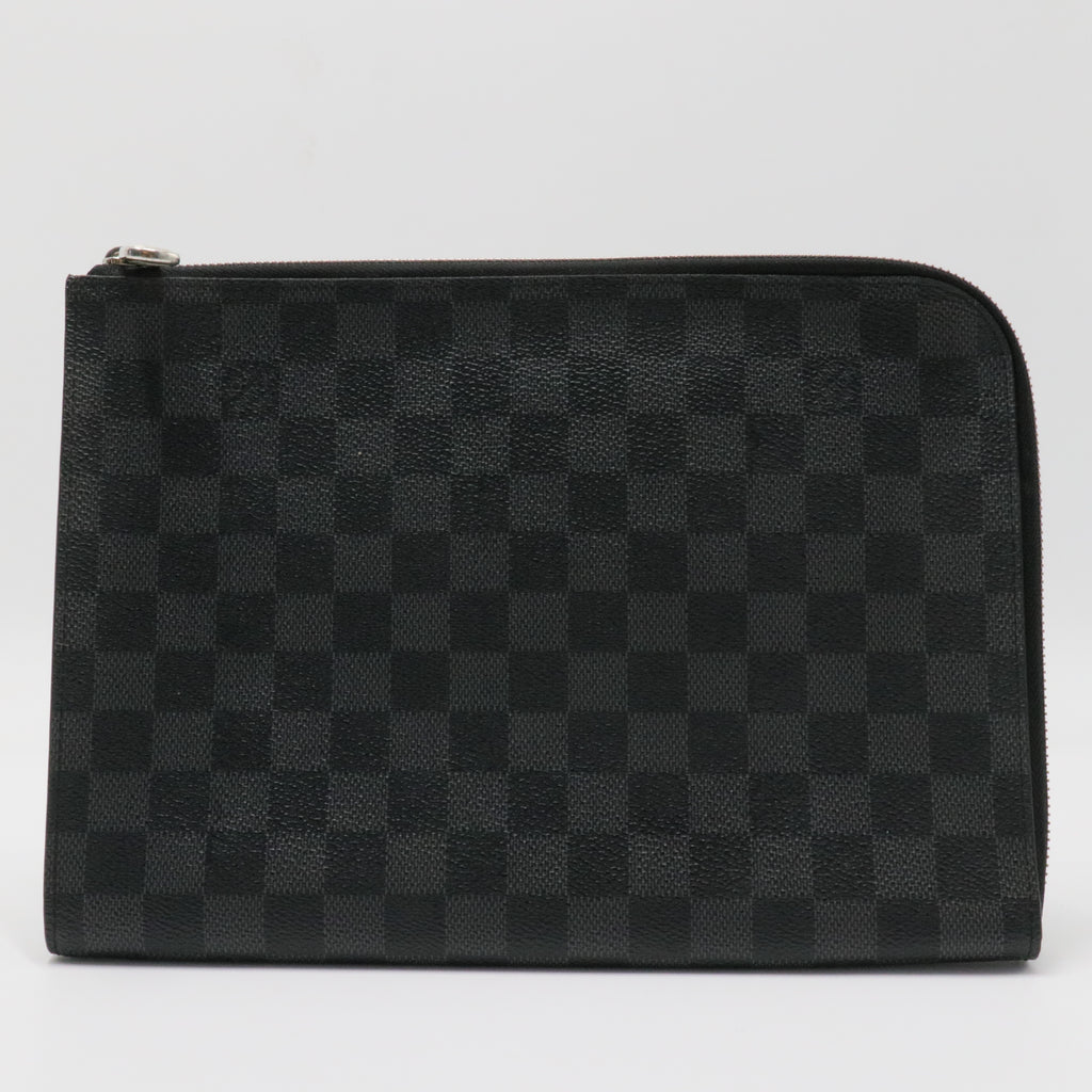 Zip Around Pochette Jour Damier Graphite PM