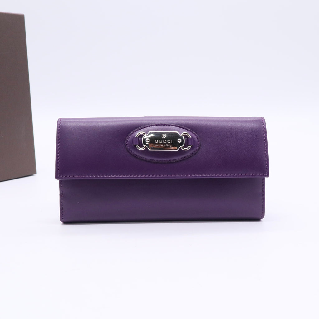 Purple Grained Leather Wallet W20662