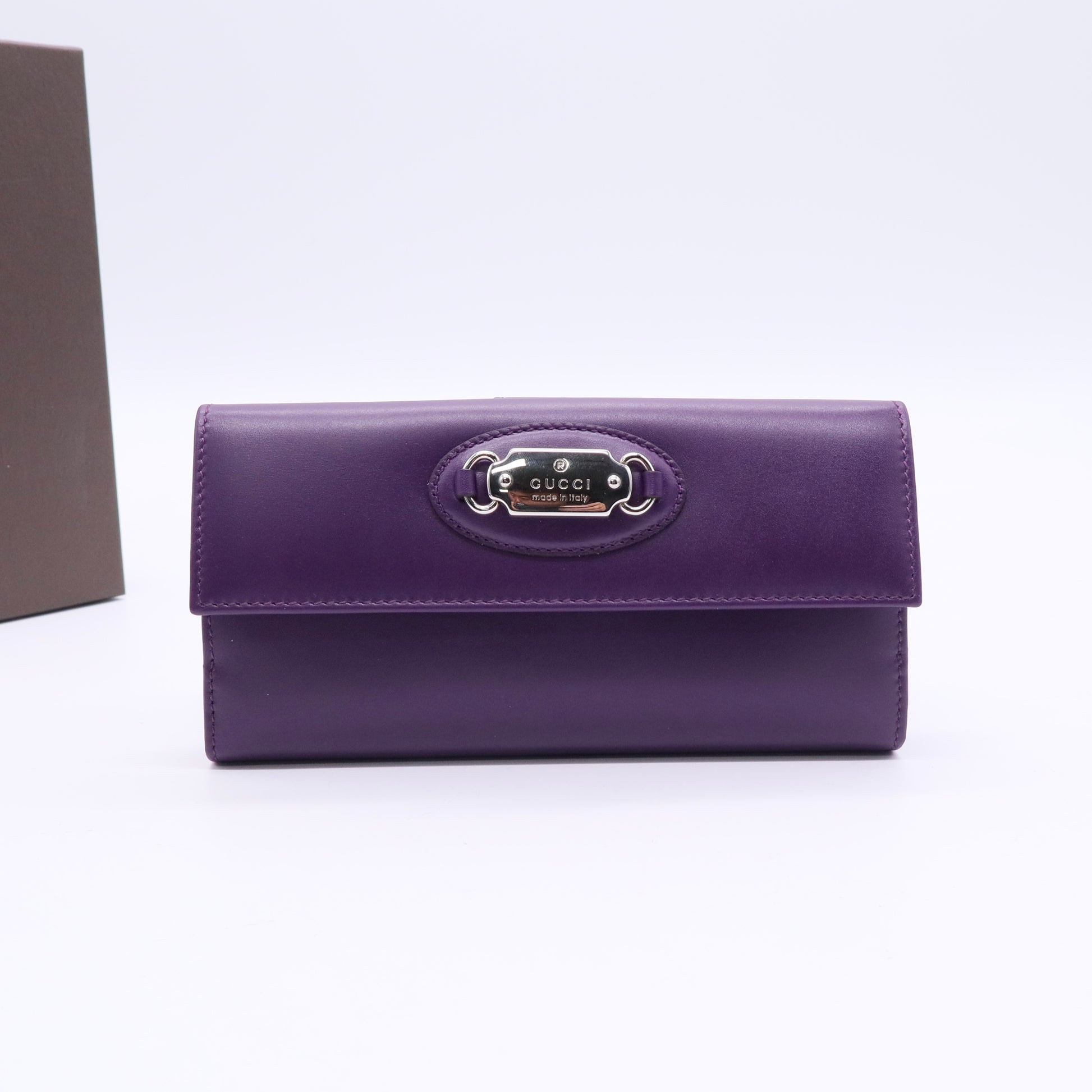 Purple Grained Leather Wallet W20662