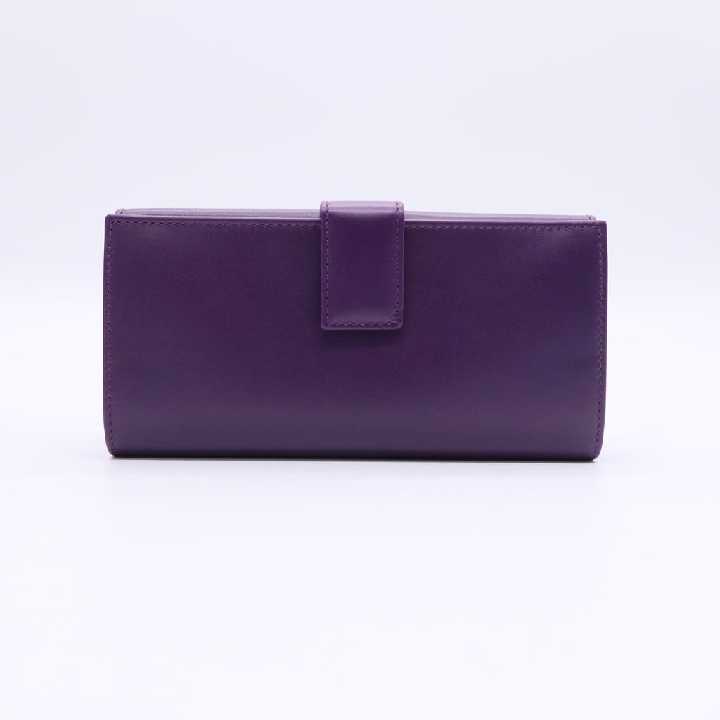 Purple Grained Leather Wallet W20662