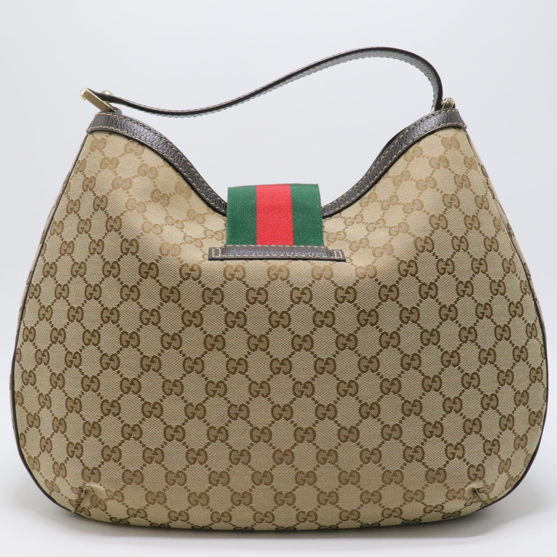 Monogram New Ladies Web Large Hobo Brown