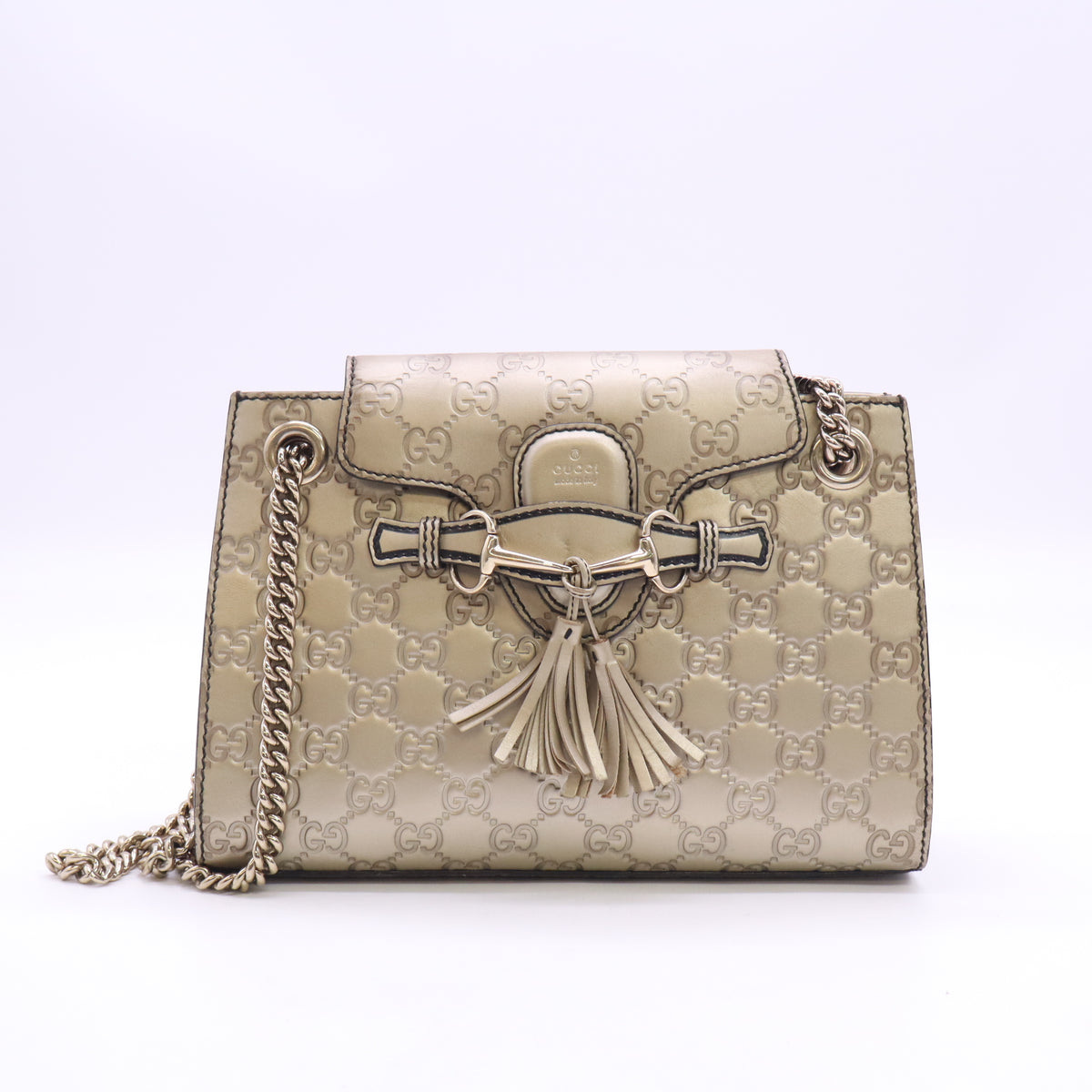  Gucci Emily Guccissima Leather Shoulder Bag Twins B24327