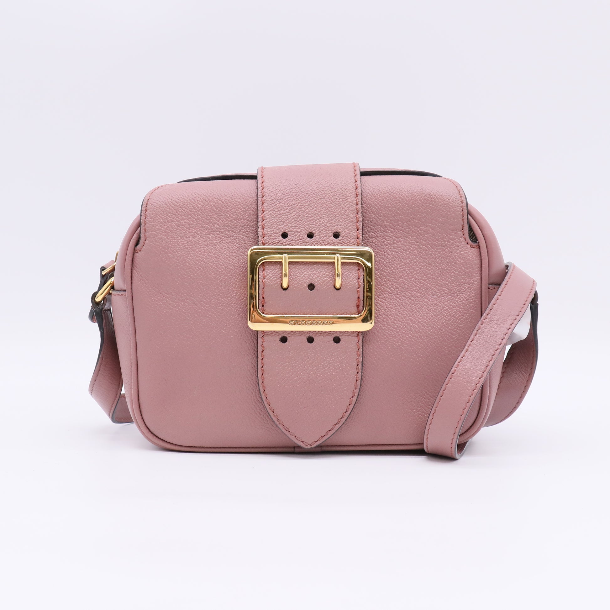 Burberry Small Soft Grained Leather Buckle Crossbody Bag B22949