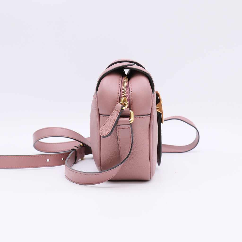 Burberry Small Soft Grained Leather Buckle Crossbody Bag B22949