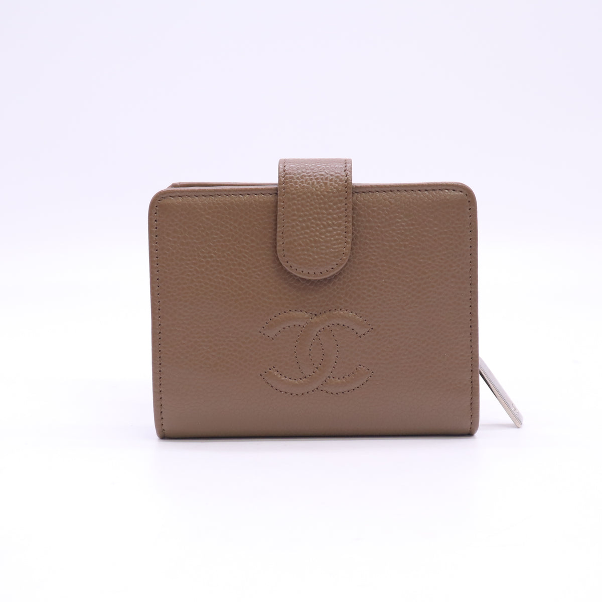 Chanel Caviar Leather Timeless CC Compact French Walle Twins W23651