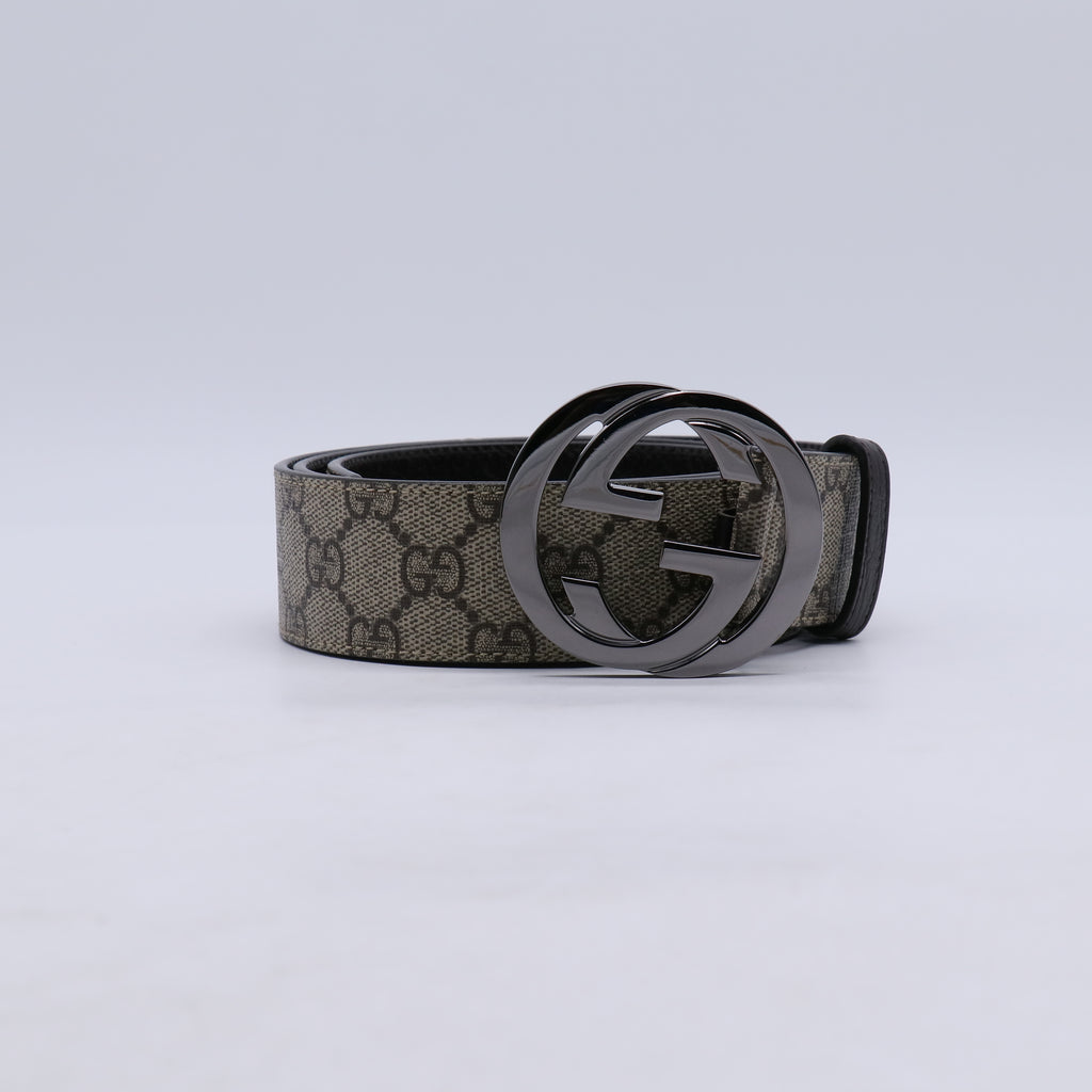 Gucci GG Supreme Belt with Interlocking G Buckle W20942