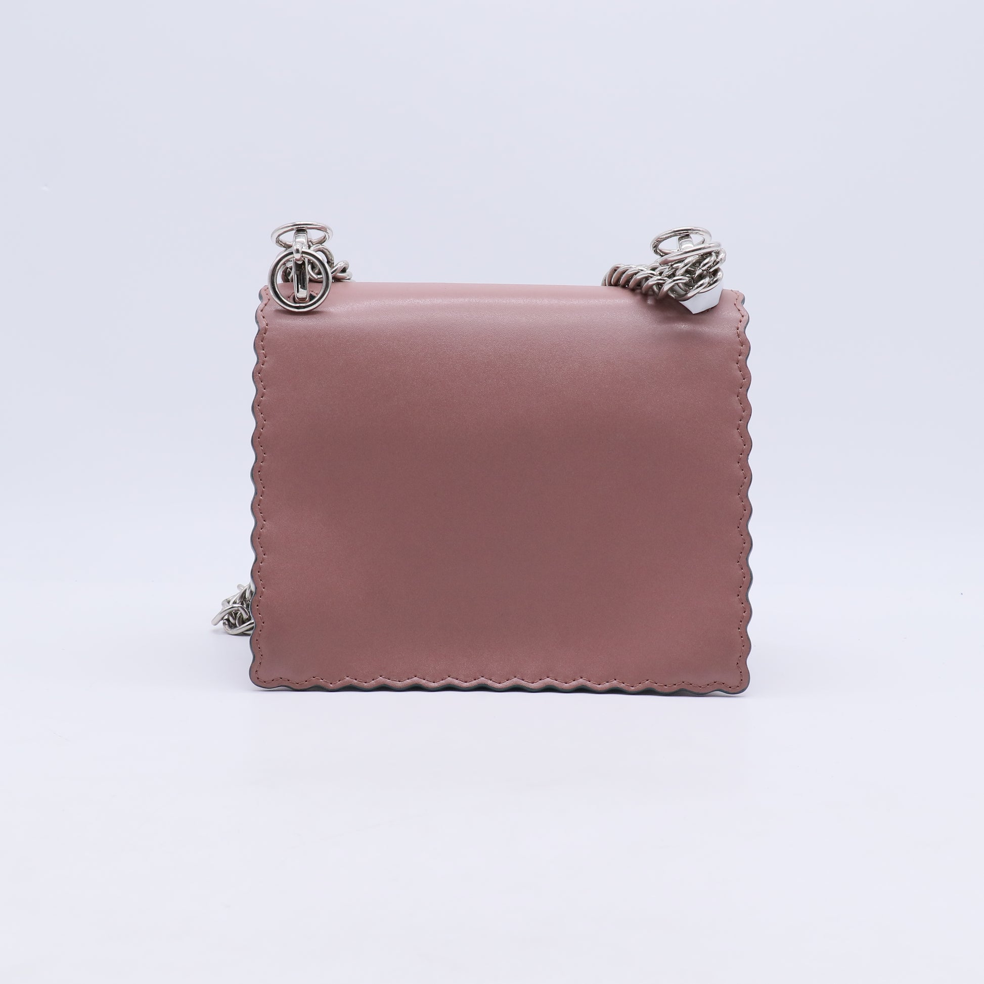 Pink Calfskin Leather Small Kan I Scallop Shoulder Bag B21283