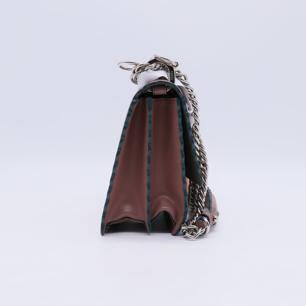 Pink Calfskin Leather Small Kan I Scallop Shoulder Bag B21283
