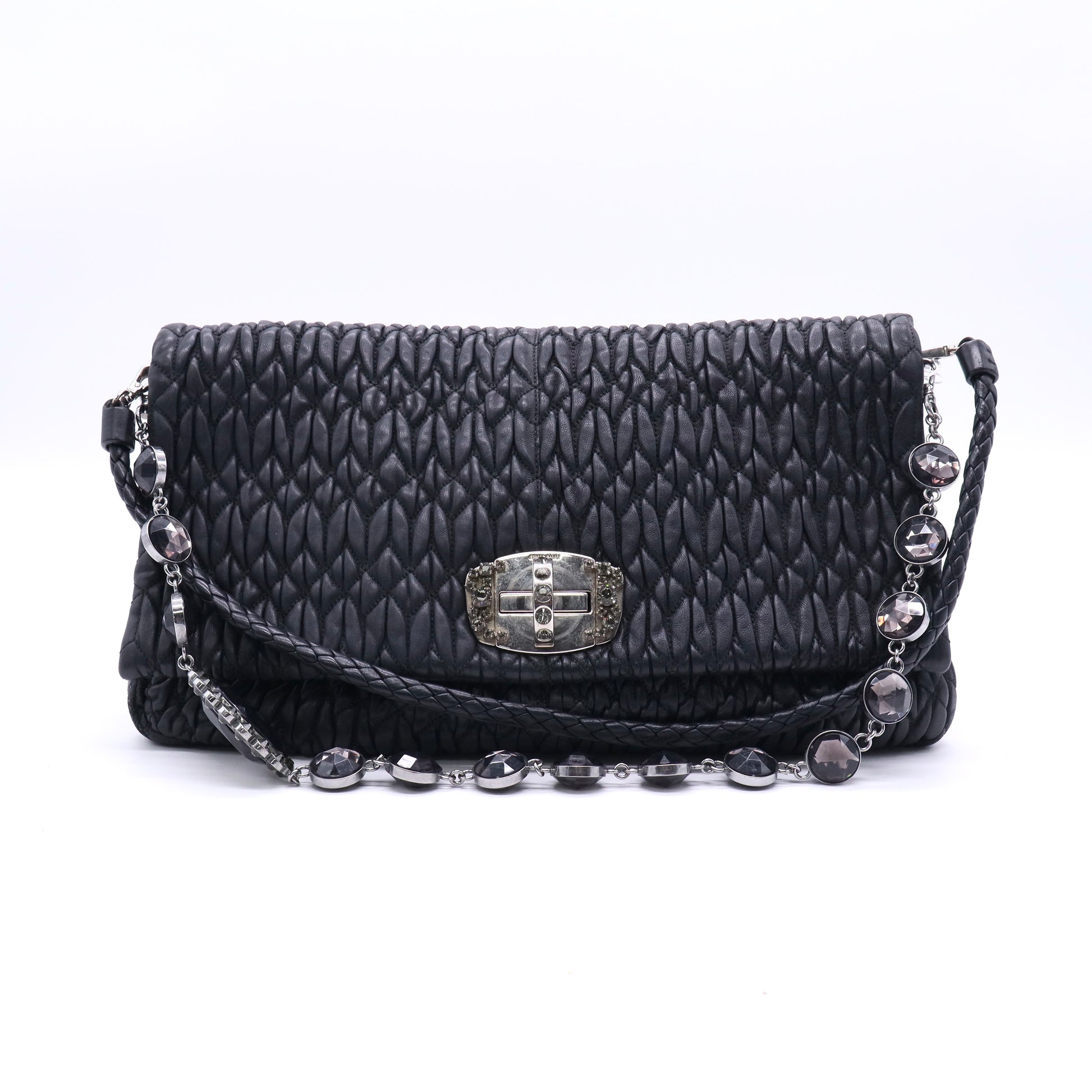 Miu Miu Lambskin Shoulder Bag twins