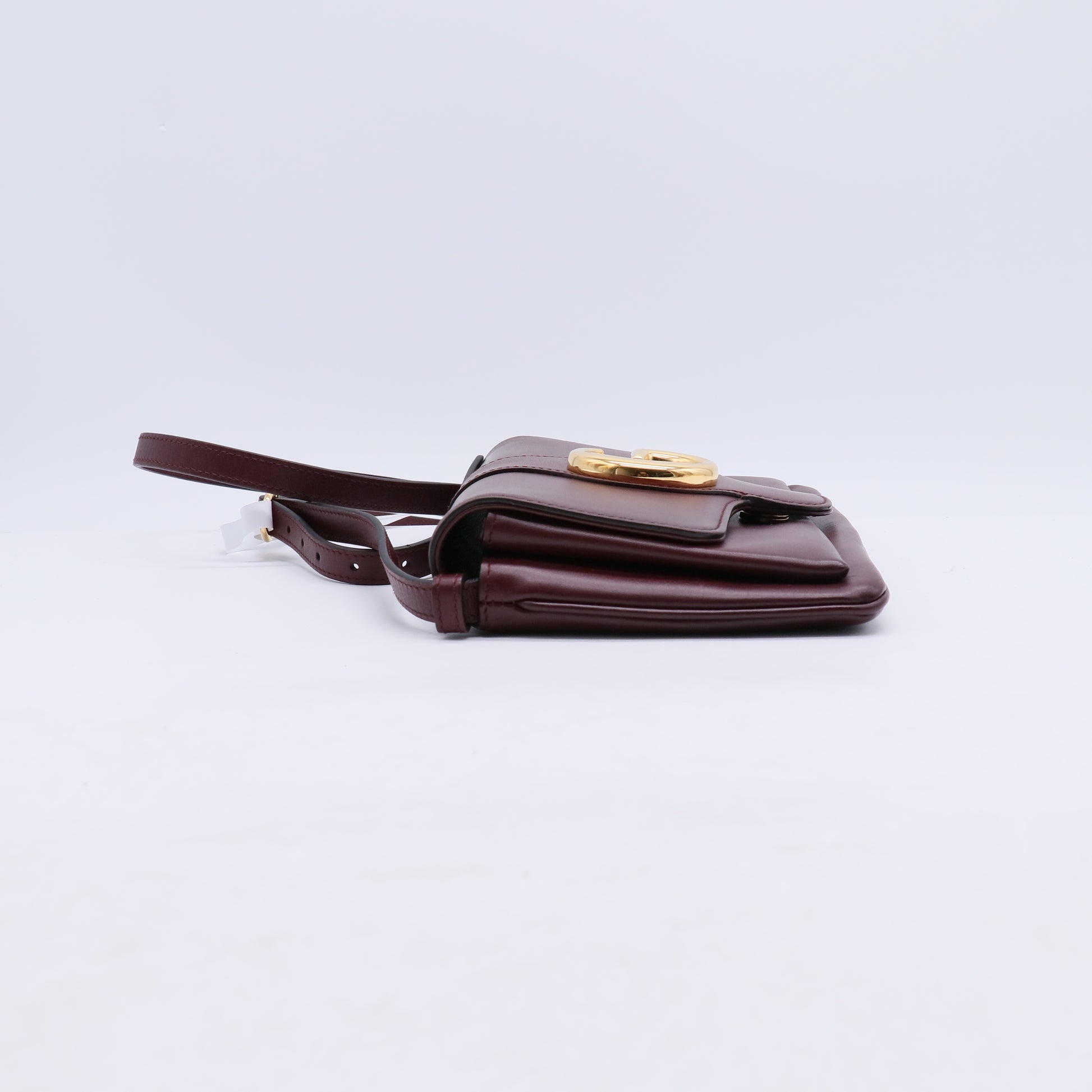 Vitello Palmellato Lux Small Arli Flap Shoulder Bag Vintage Bordeaux B21890