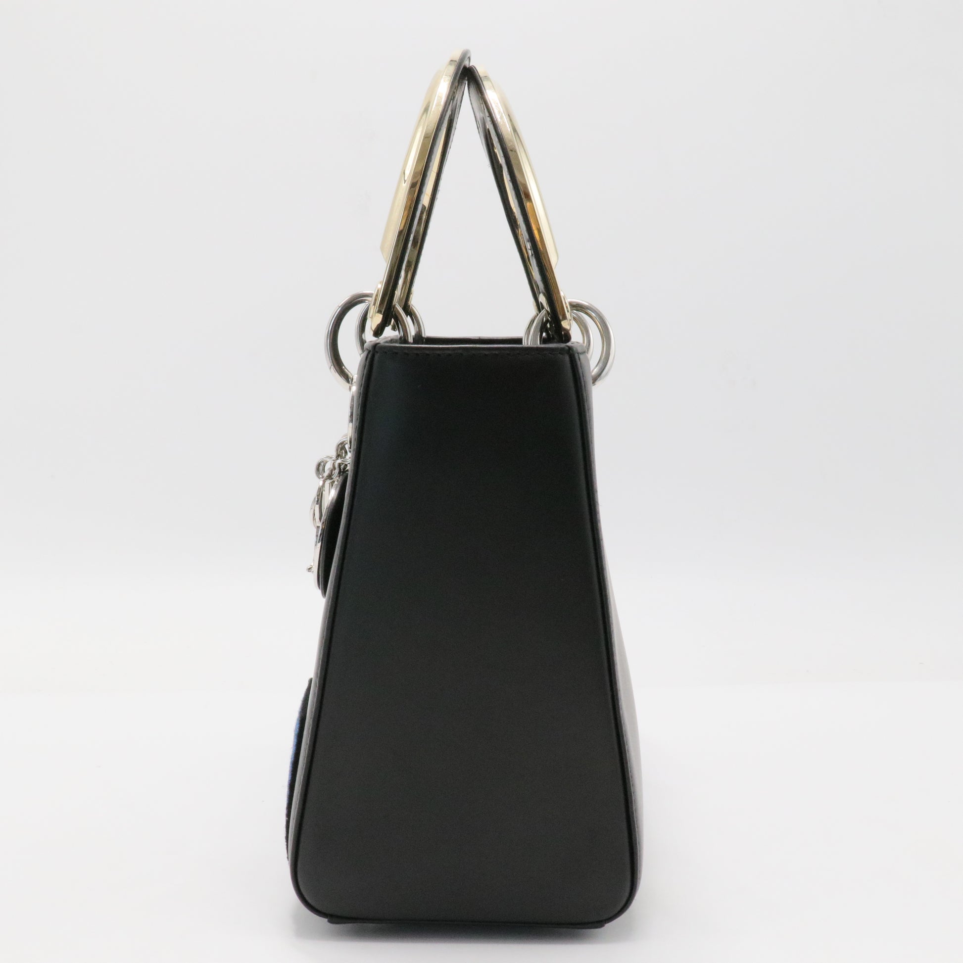Lady Dior Bag Patch Embellished Leather Medium