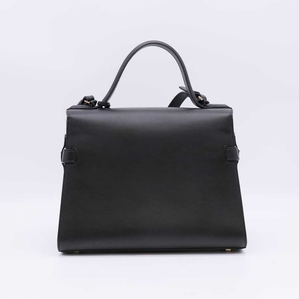 Delvaux Tempête MM Bag in Black Smooth Calfskin Leather B22733