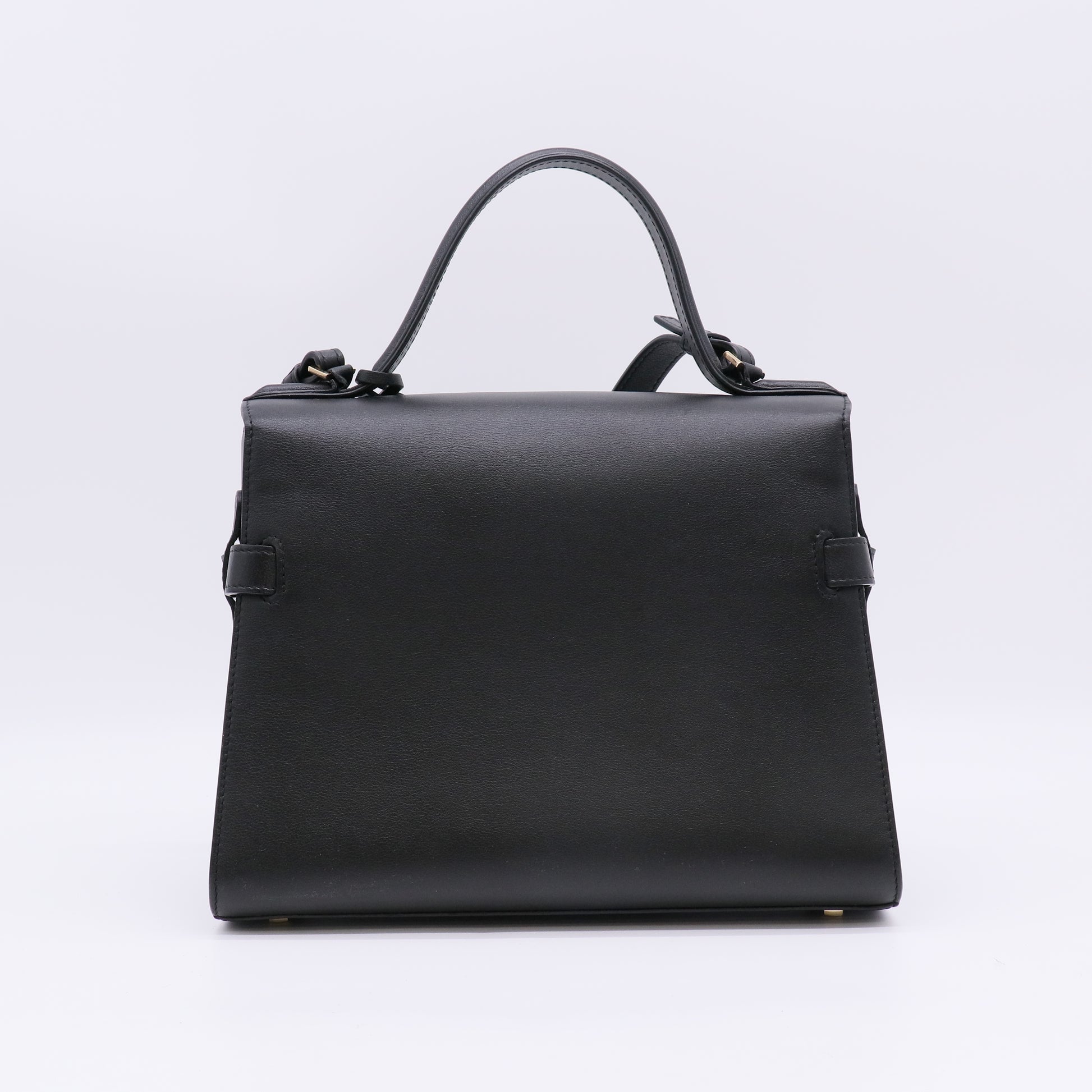 Delvaux Tempête MM Bag in Black Smooth Calfskin Leather B22733