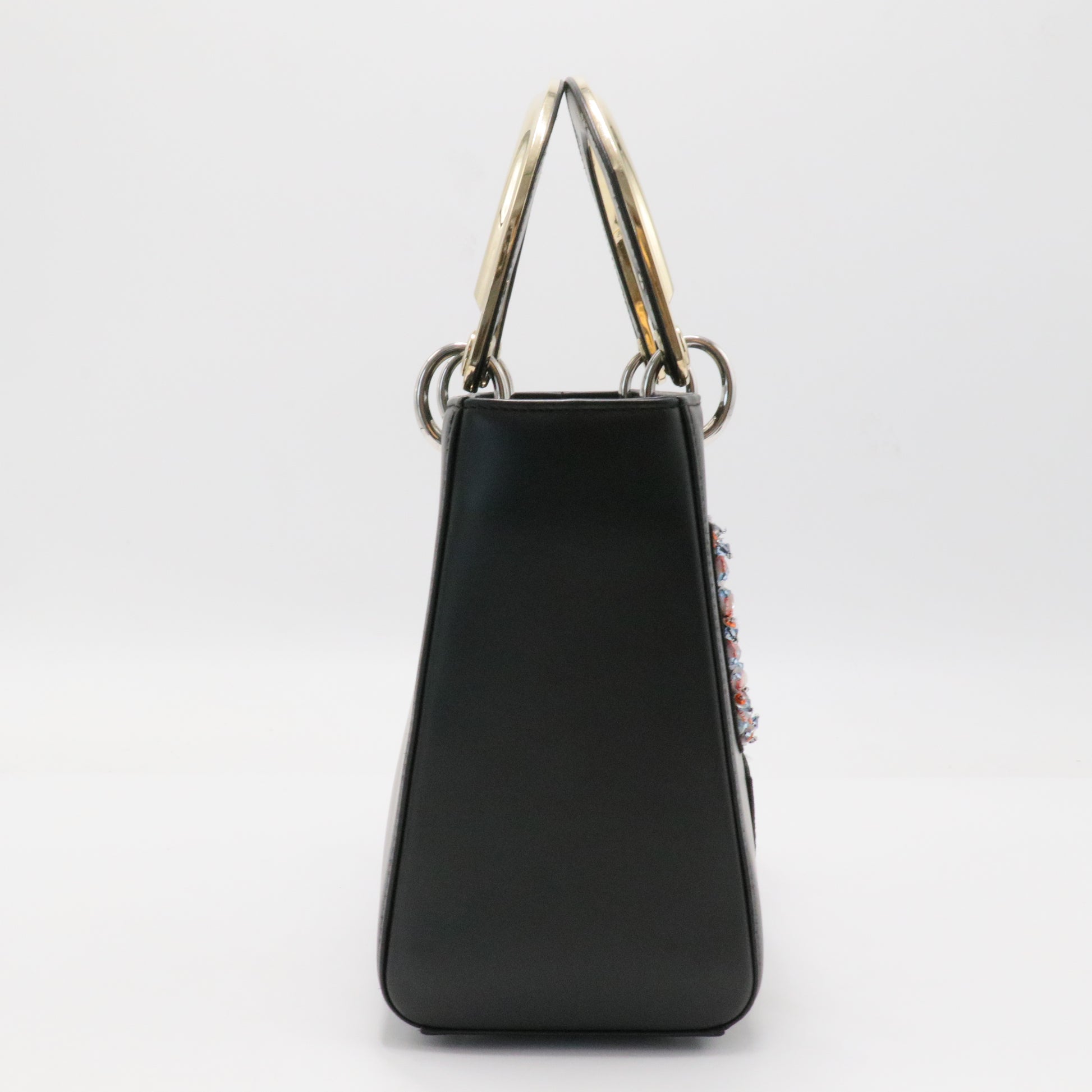 Lady Dior Bag Patch Embellished Leather Medium