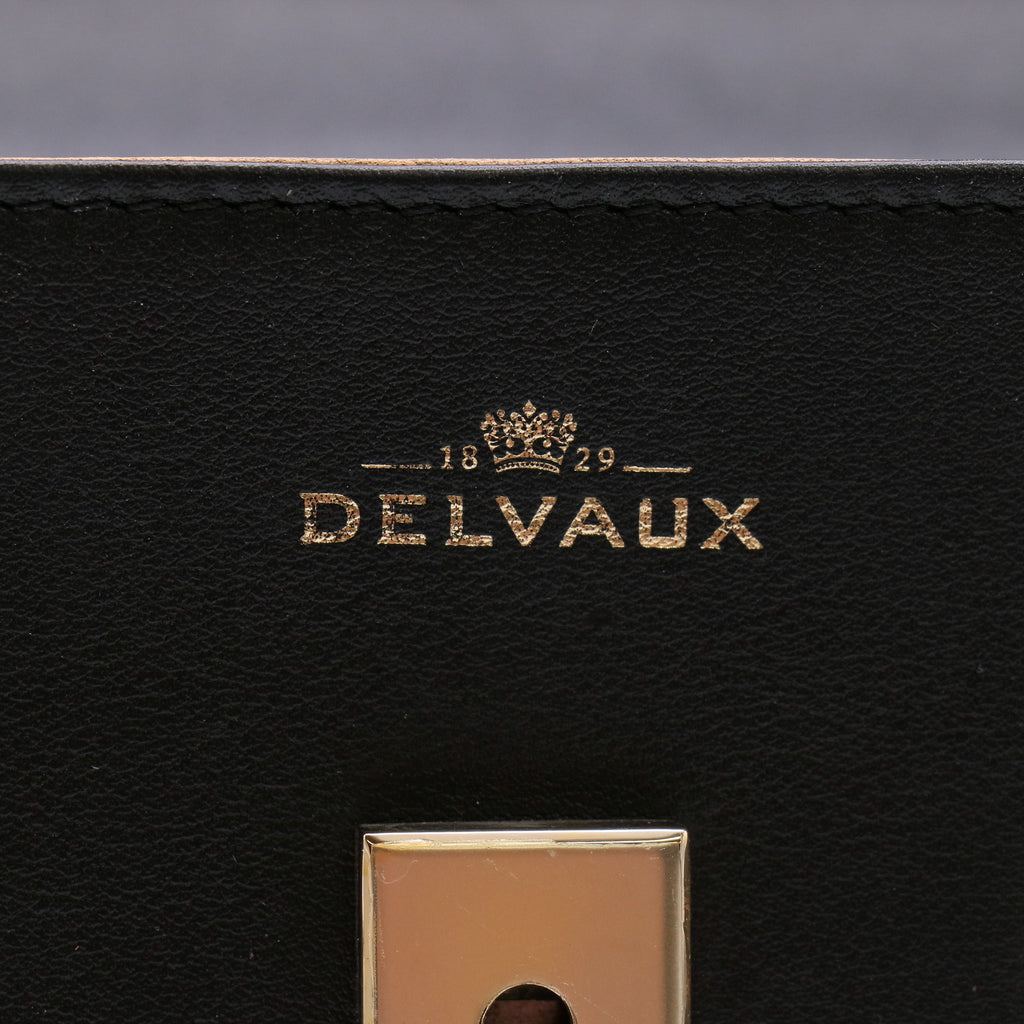 Delvaux Tempête MM Bag in Black Smooth Calfskin Leather B22733