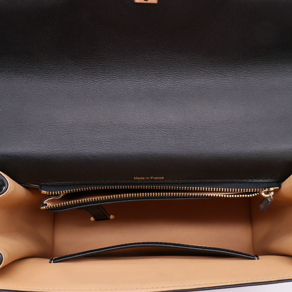 Delvaux Tempête MM Bag in Black Smooth Calfskin Leather B22733
