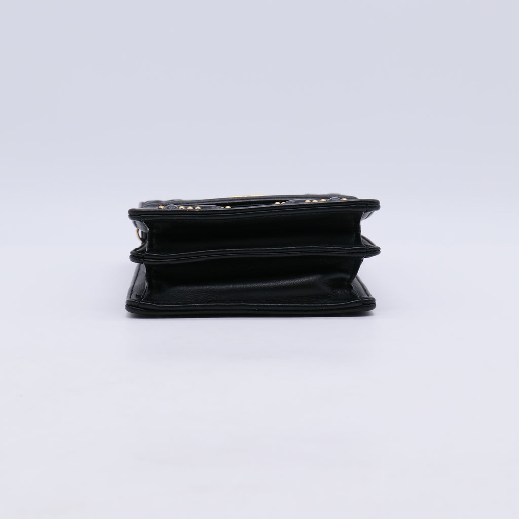 Dior Diorama Vertical Studded Leather Crossbody Bag W21179