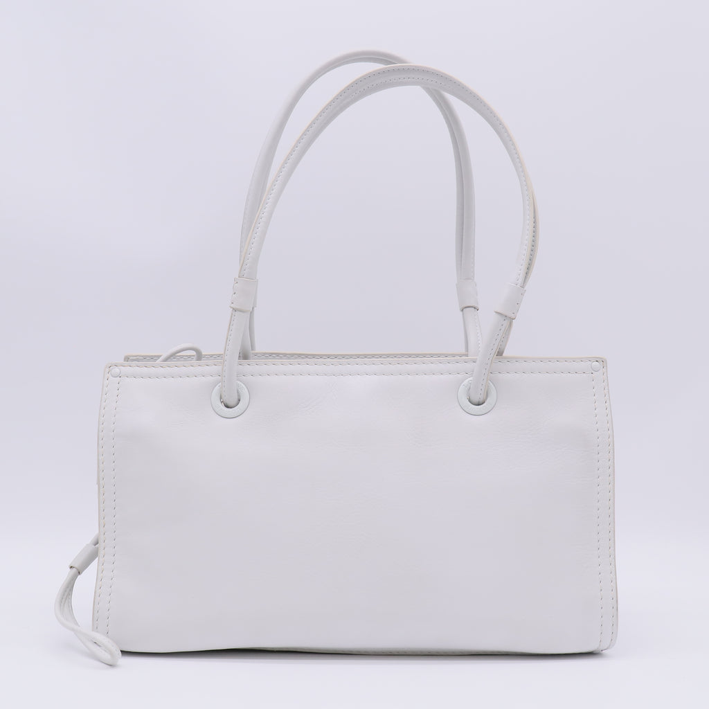 Loewe Vintage Crown Studded Shopper Tote Bag White twins B23698