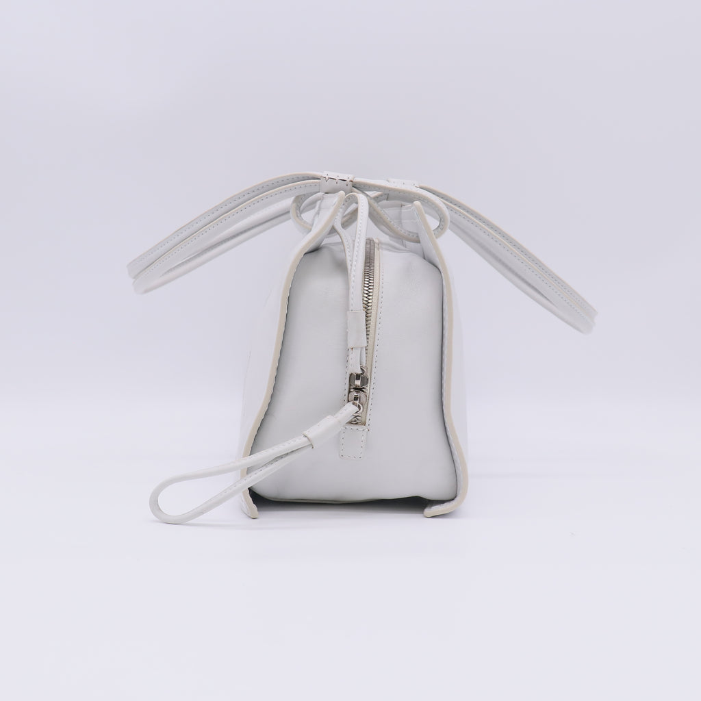 Loewe Vintage Crown Studded Shopper Tote Bag White twins B23698