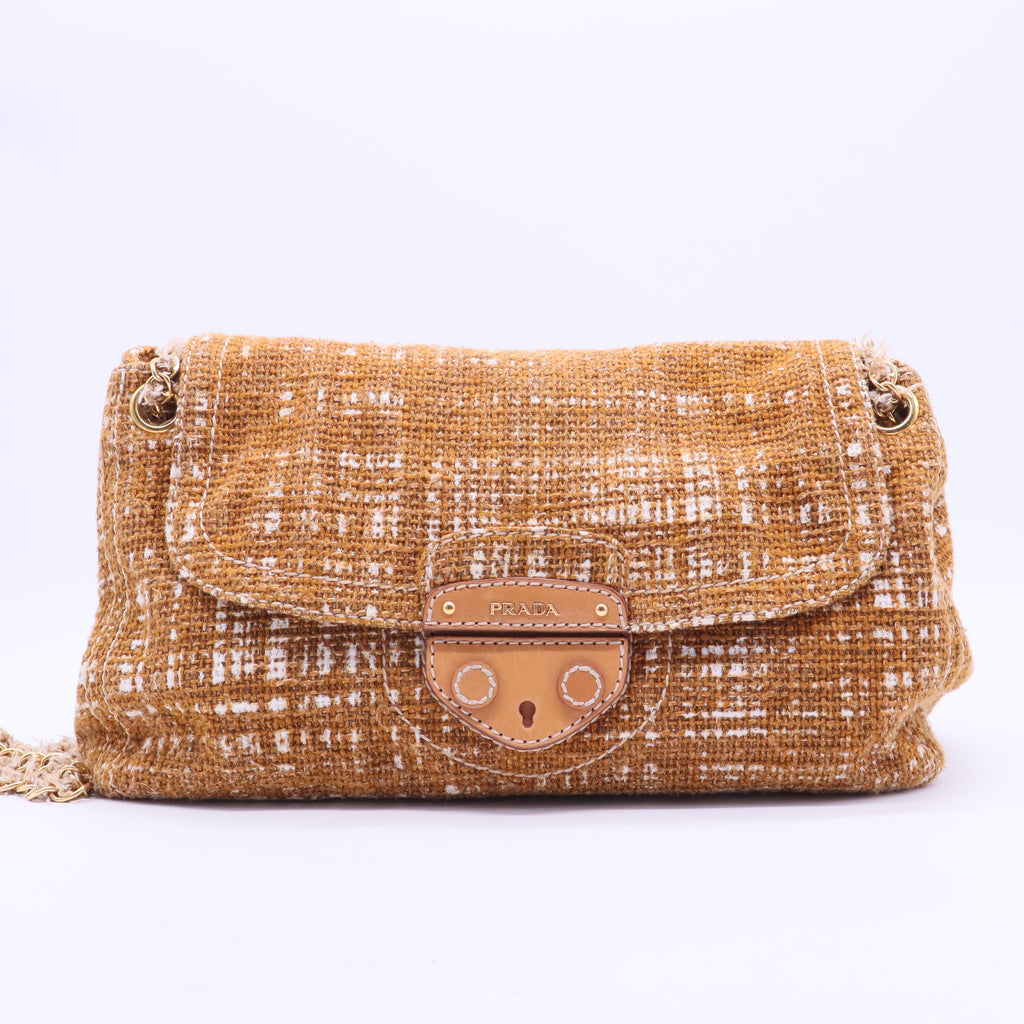 Tela Tweed Flap Bag B12134