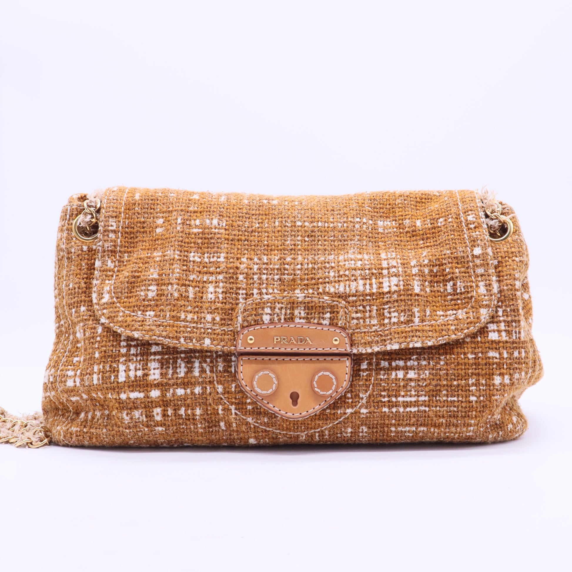 Tela Tweed Flap Bag B12134