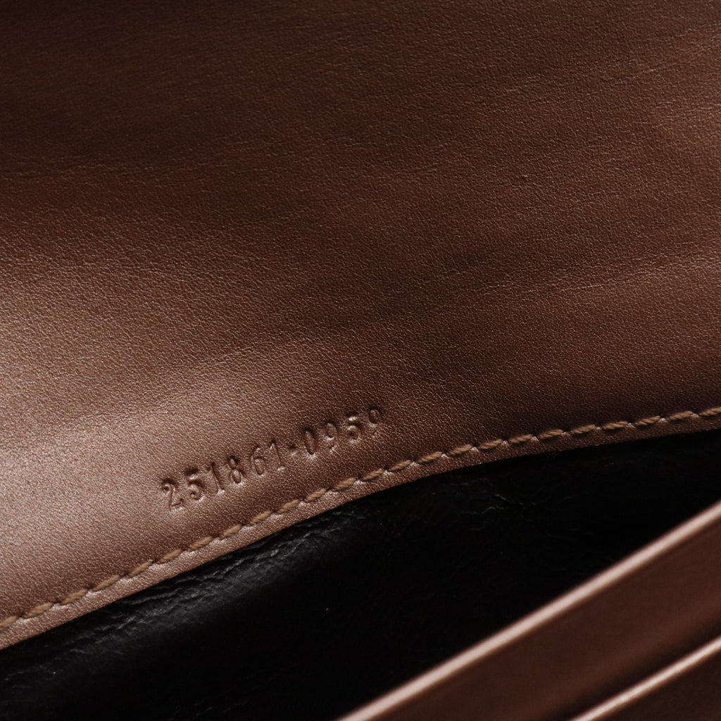 Guccissima Continental Heart Wallet Beige