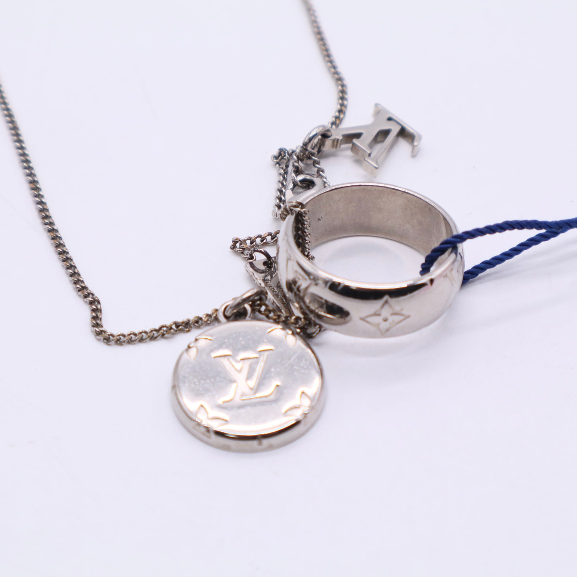 Monogram Charms Pendant Necklace Twins LDJ3449