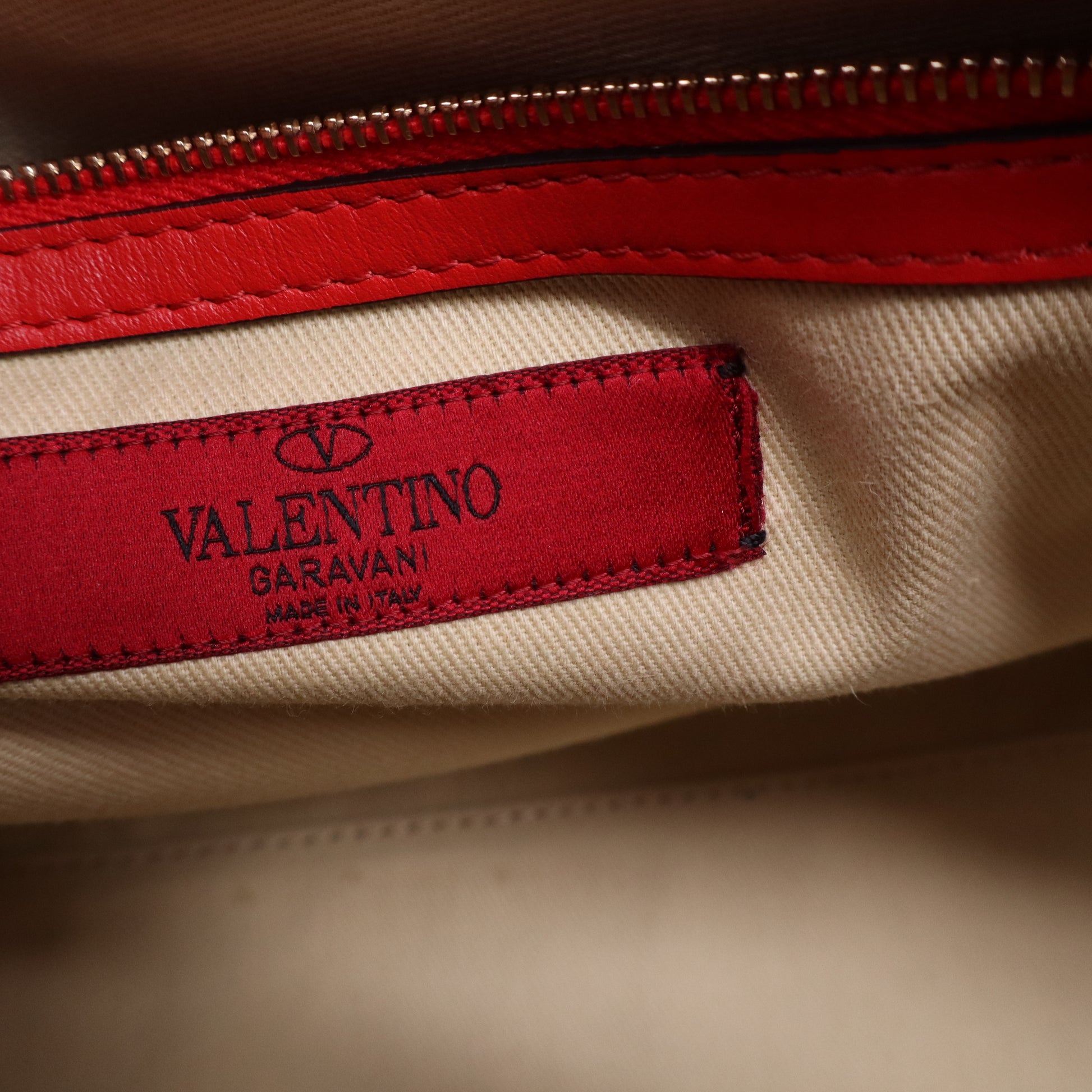 Valentino Fuchsia Smooth Calfskin Leather Rockstud Double Handle Tote Bag B21831